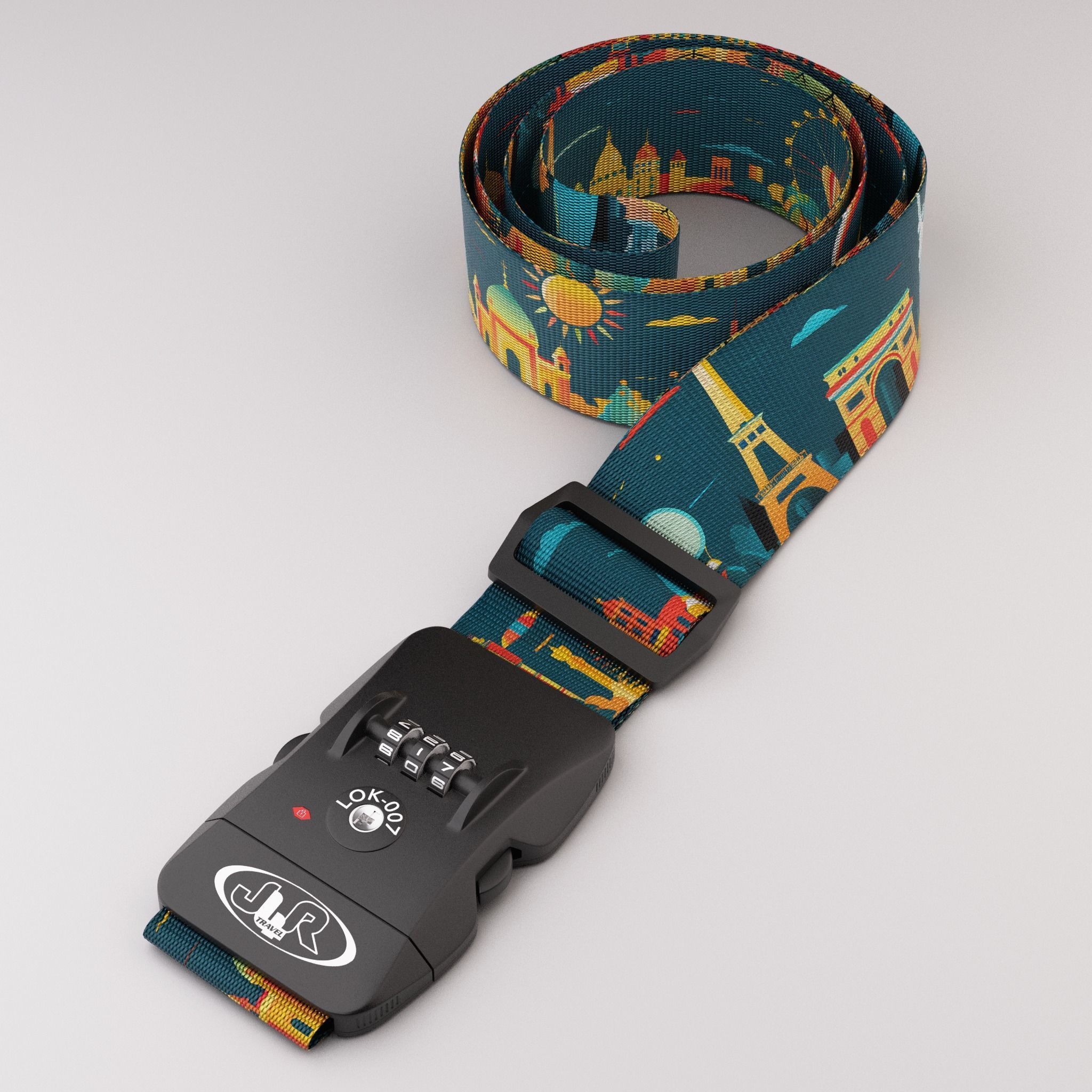 Luggage belt with locker 3D model_28