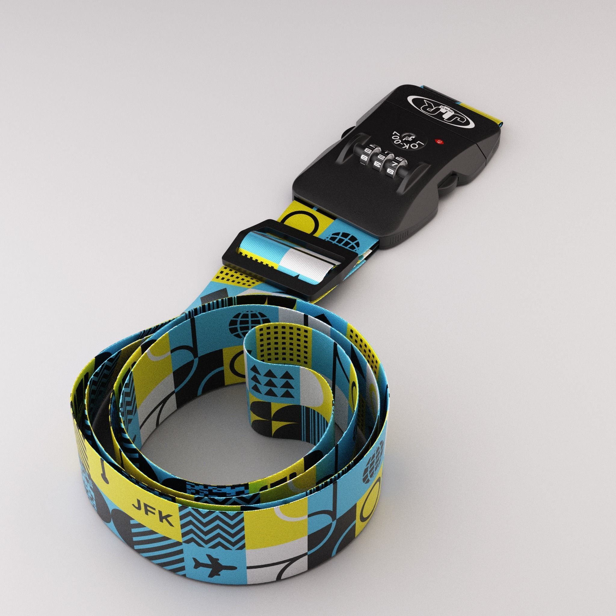 Luggage belt with locker 3D model_51