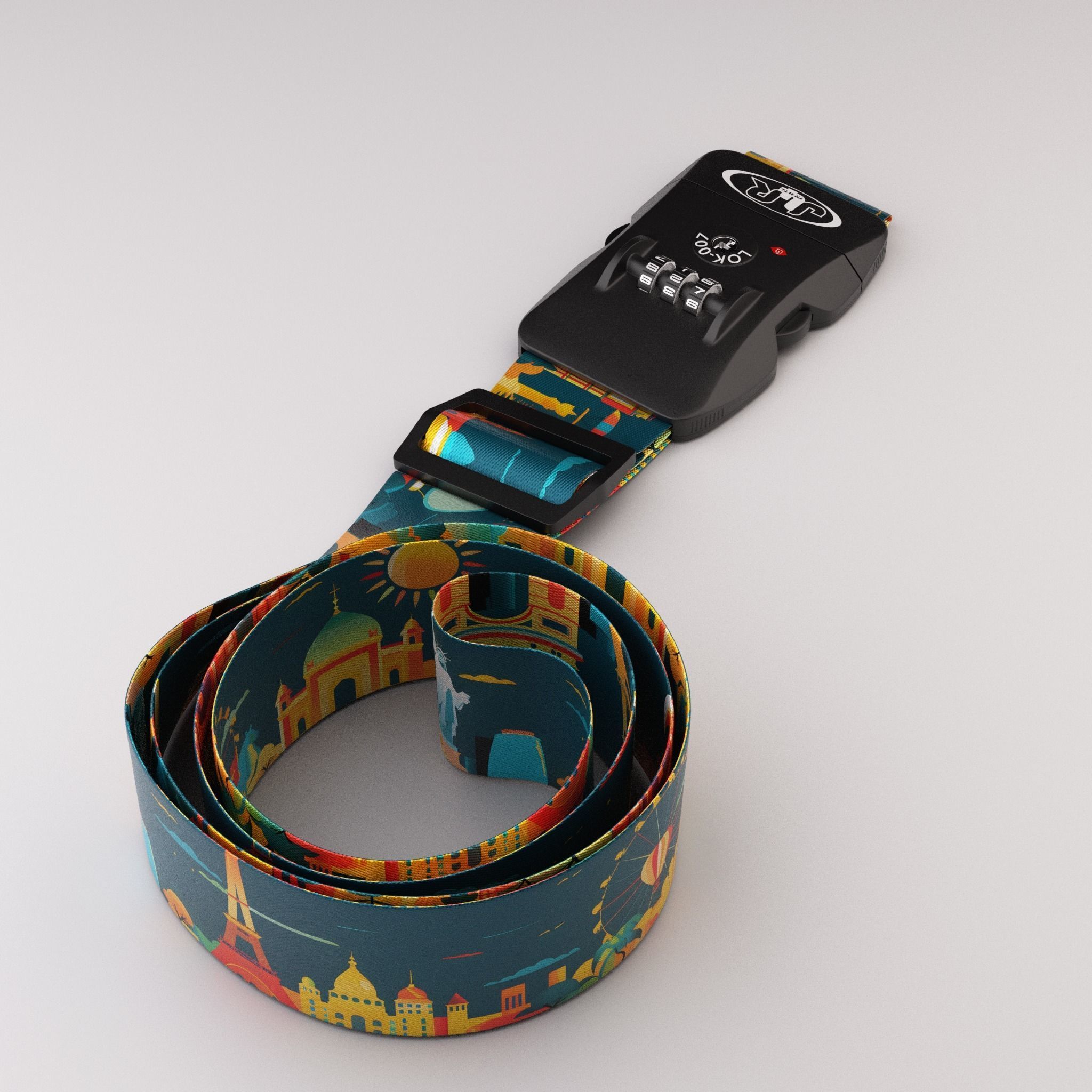 Luggage belt with locker 3D model_32