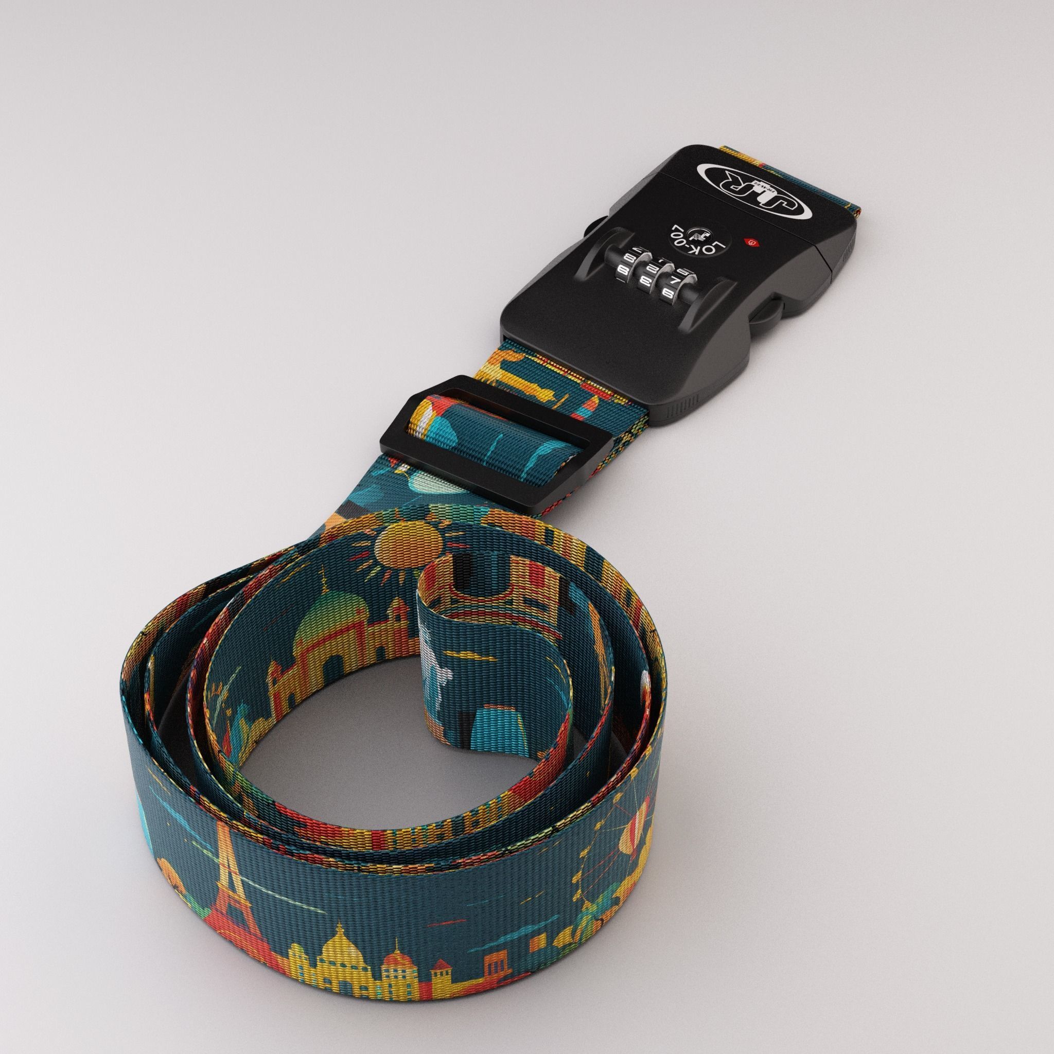 Luggage belt with locker 3D model_41