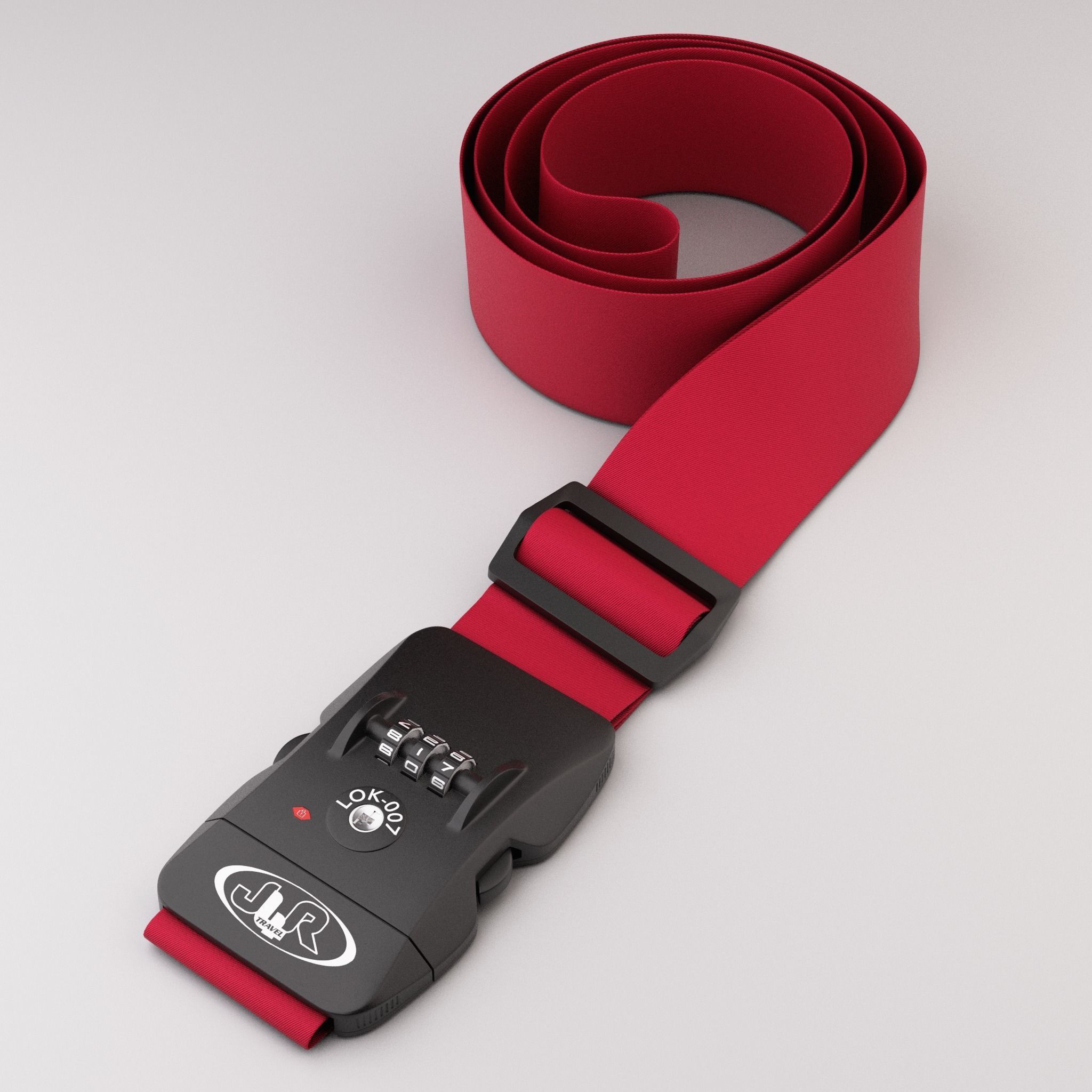 Luggage belt with locker 3D model_11