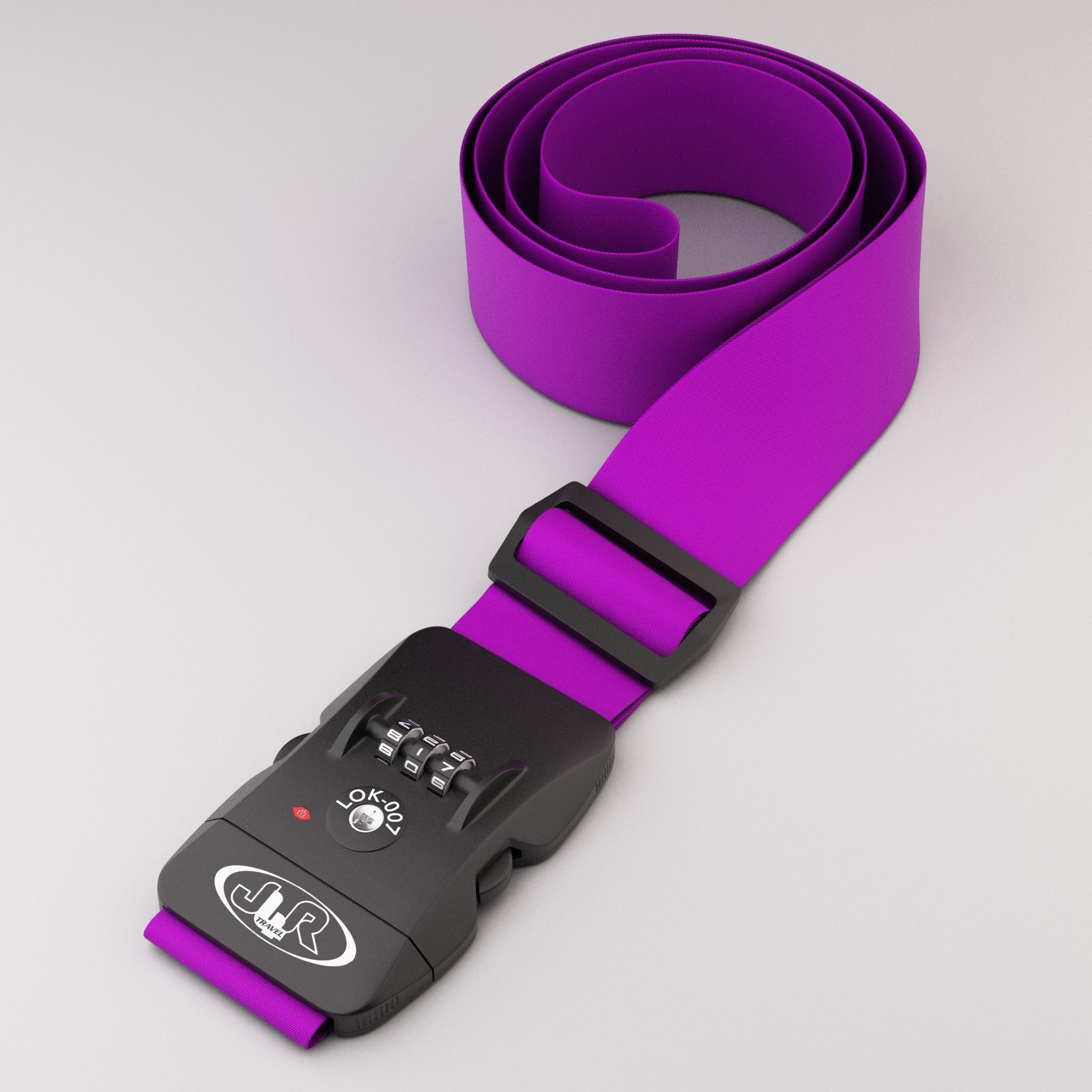 Luggage belt with locker 3D model_12