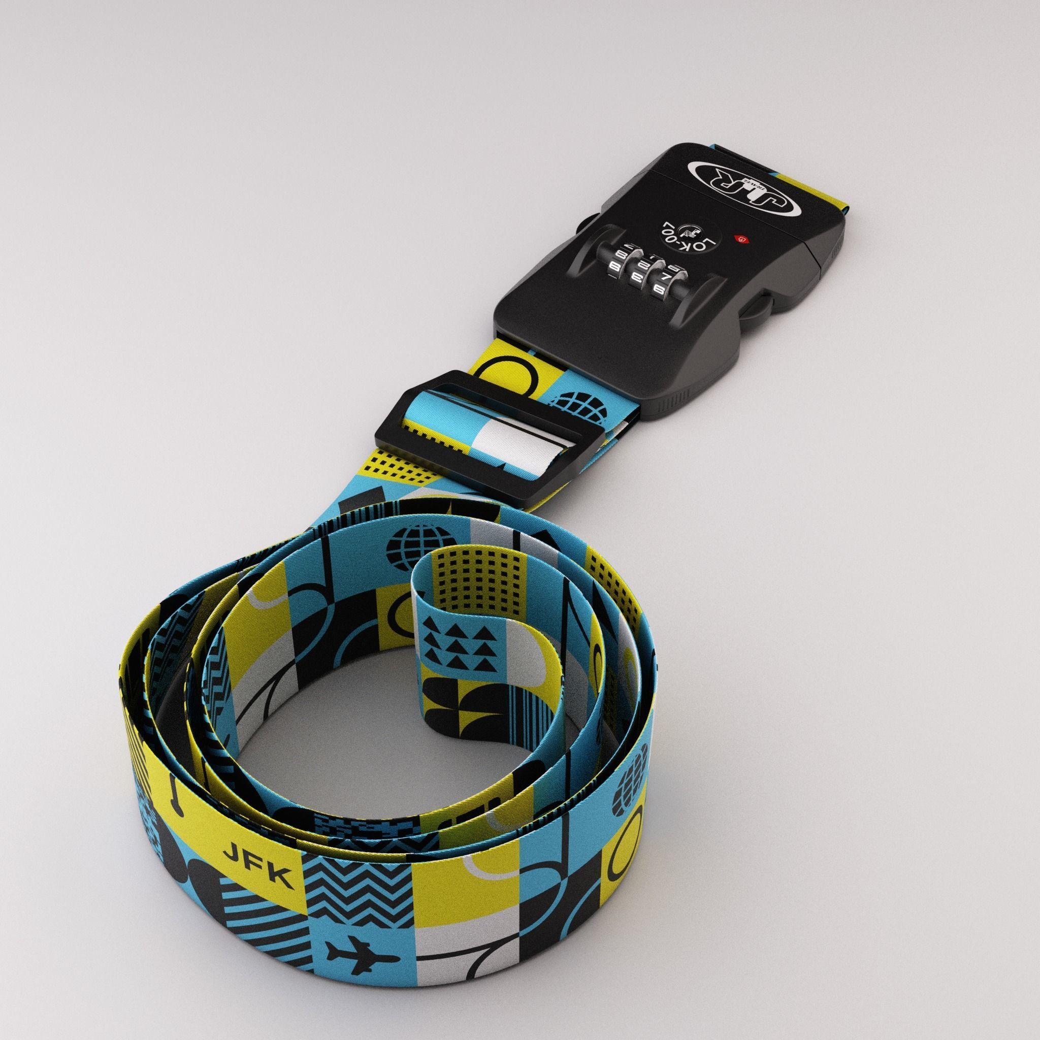 Luggage belt with locker 3D model_54