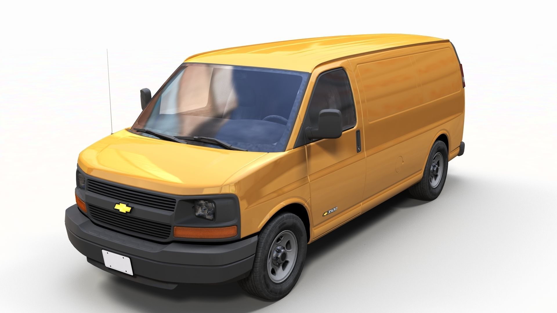 Express van Low-poly 3D model_1