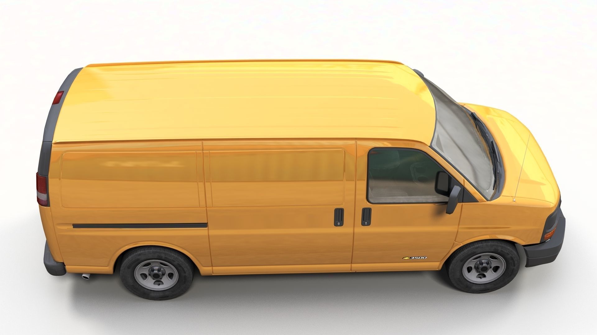 Express van Low-poly 3D model_3
