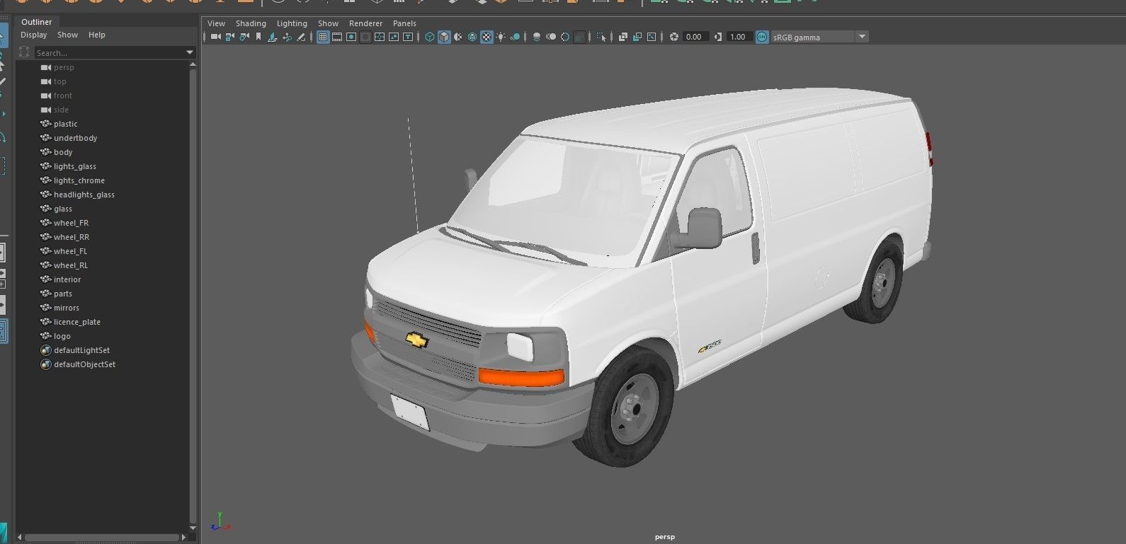 Express van Low-poly 3D model_20