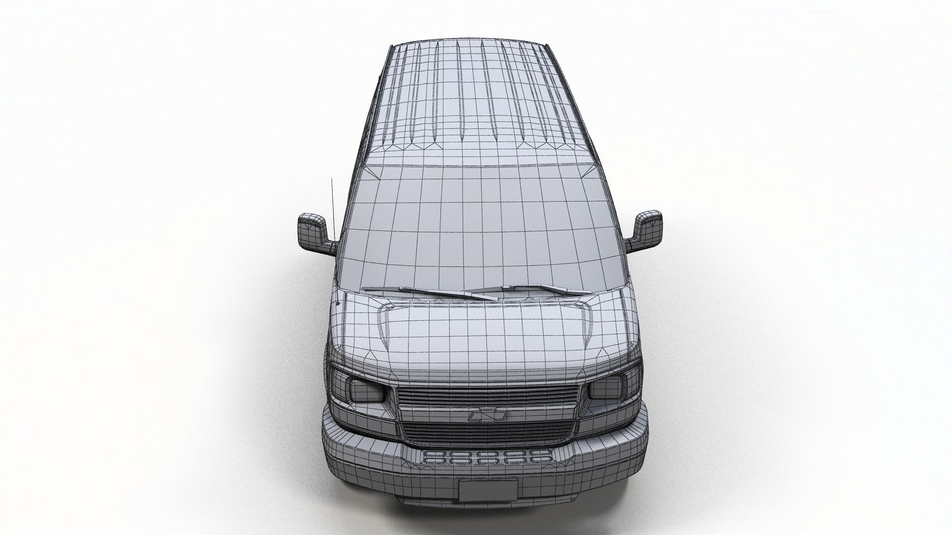 Express van Low-poly 3D model_13