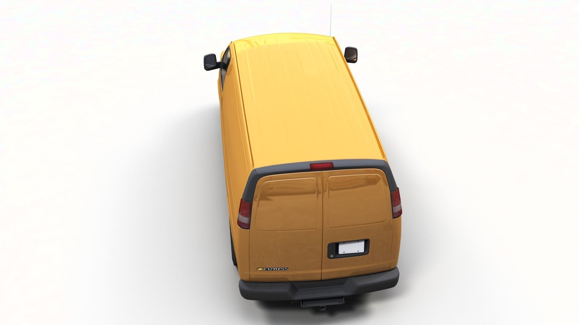 Express van Low-poly 3D model_7