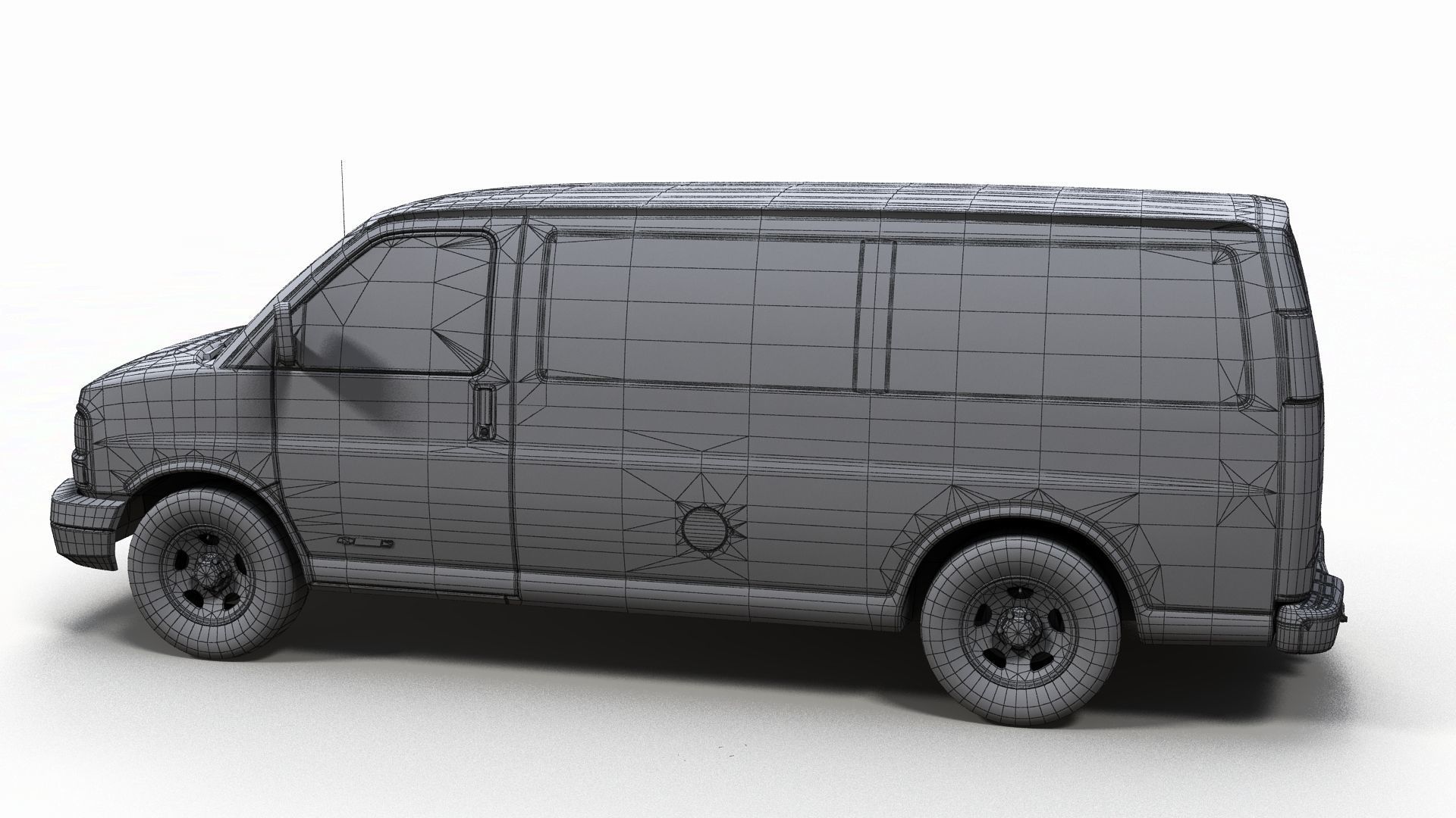 Express van Low-poly 3D model_11