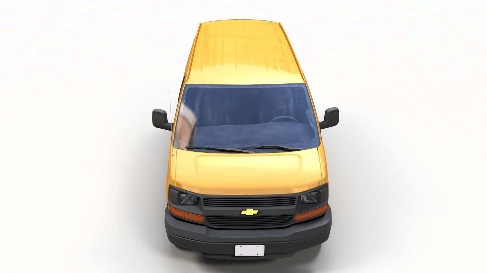 Express van Low-poly 3D model_6