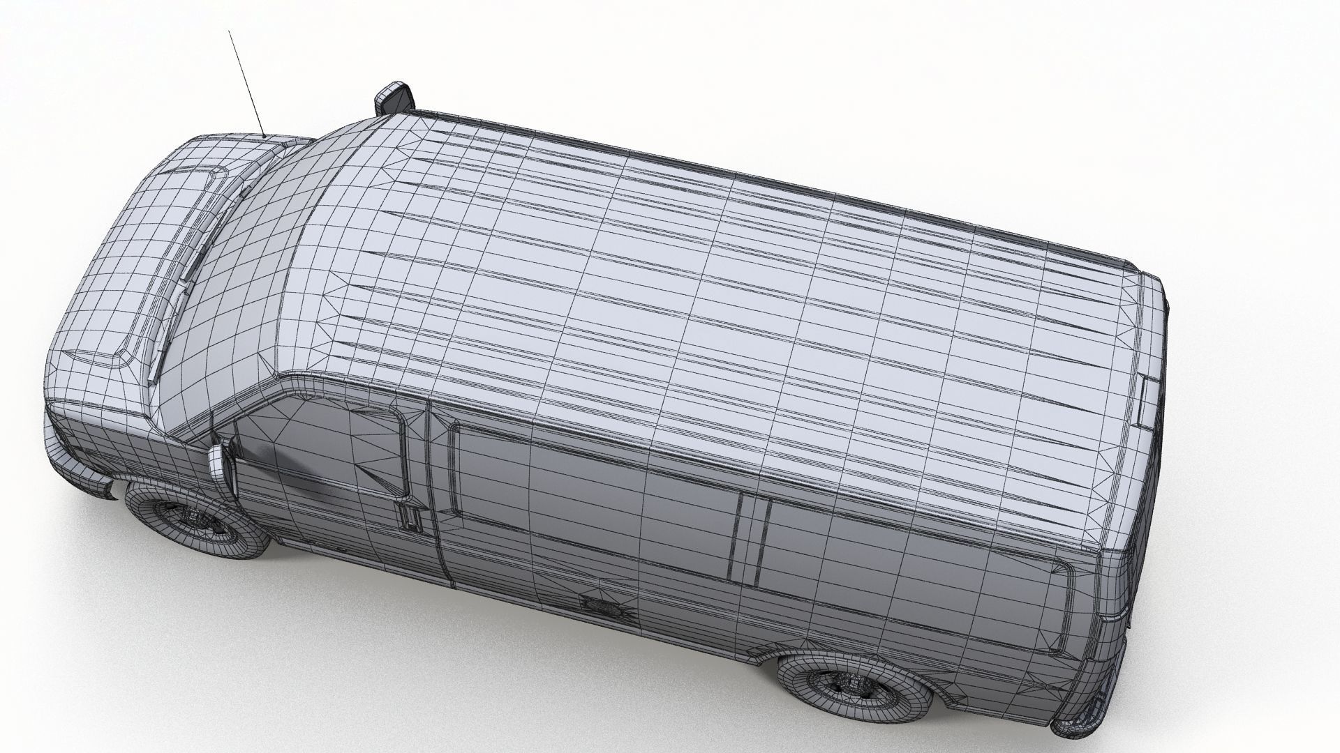 Express van Low-poly 3D model_12