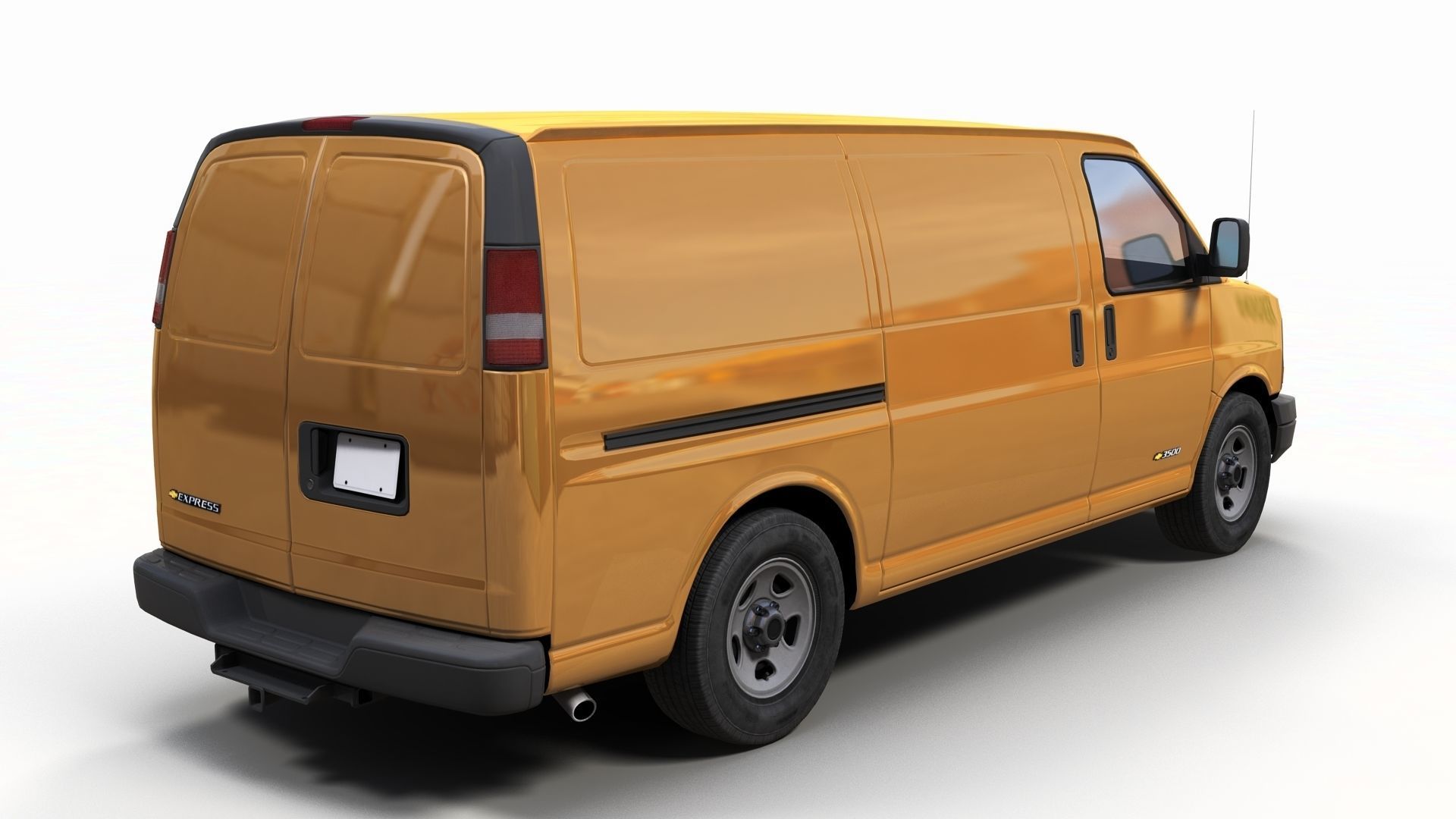 Express van Low-poly 3D model_2