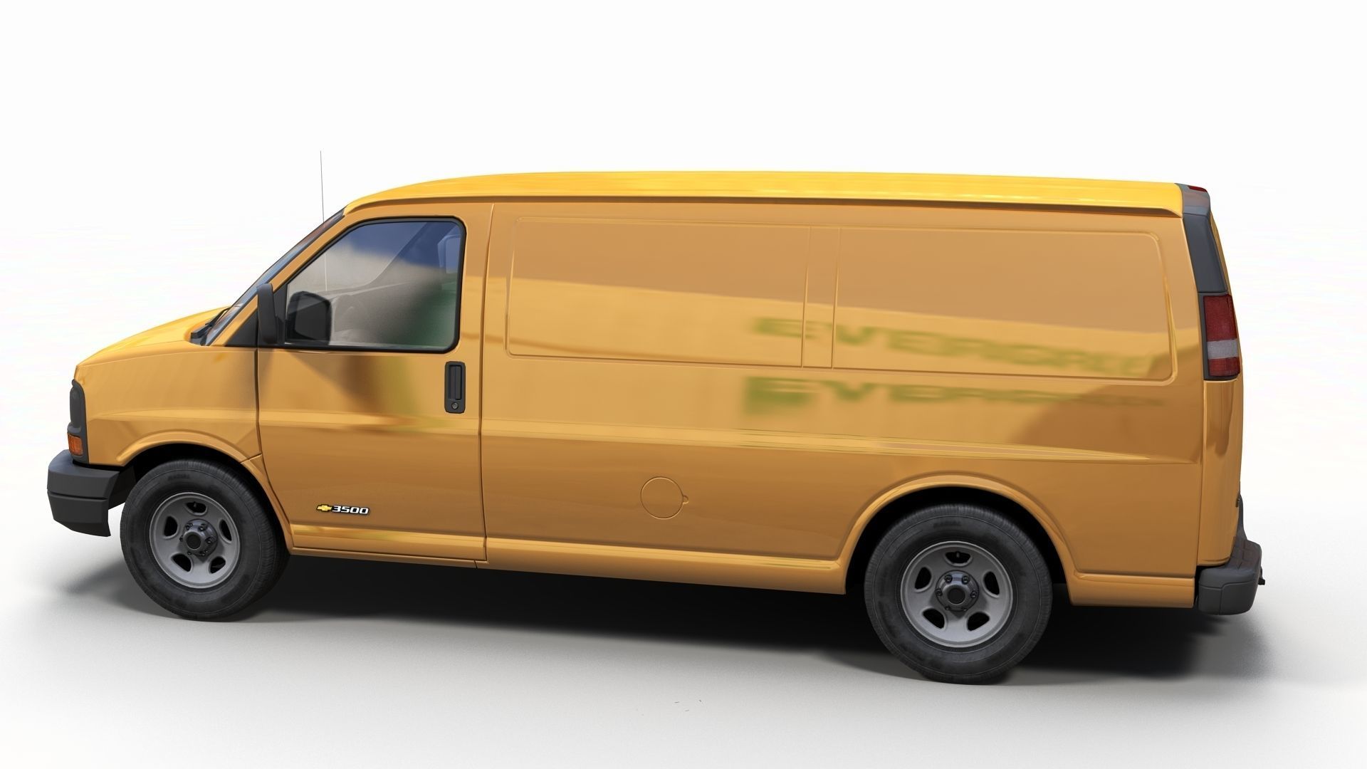 Express van Low-poly 3D model_4