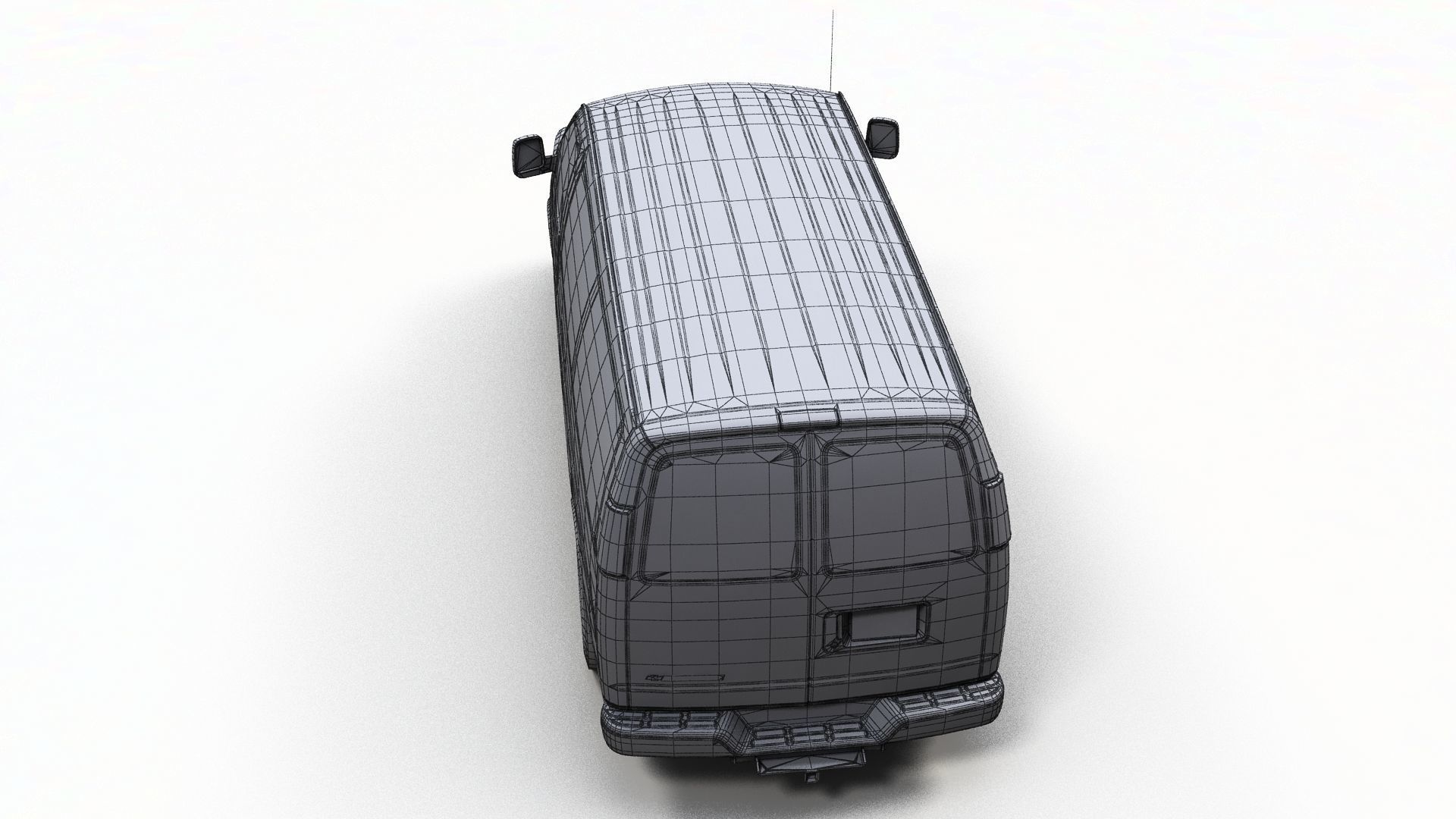 Express van Low-poly 3D model_14