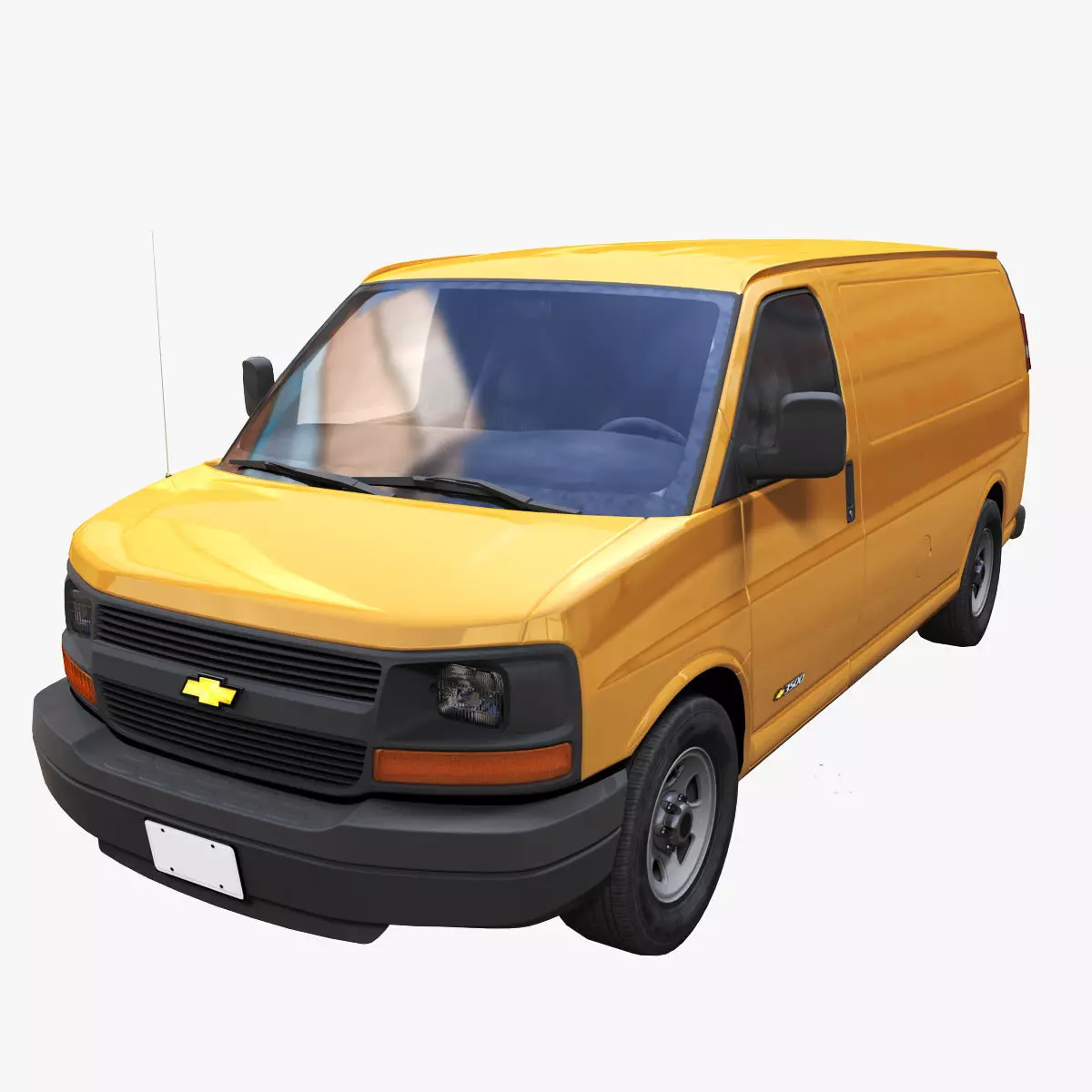 Express van Low-poly 3D model_0
