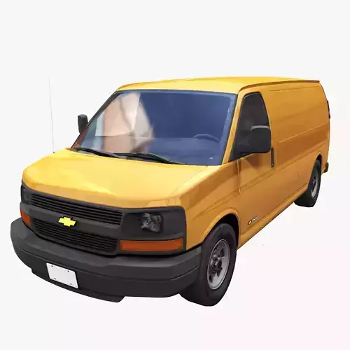 Express van Low-poly 3D model