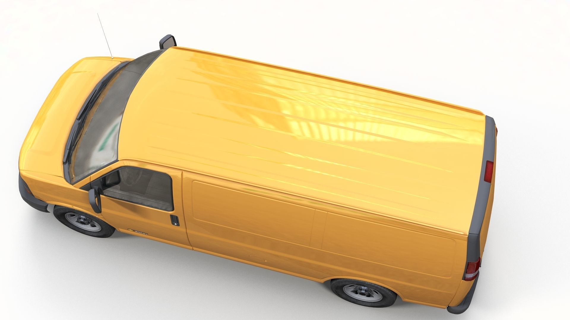 Express van Low-poly 3D model_5