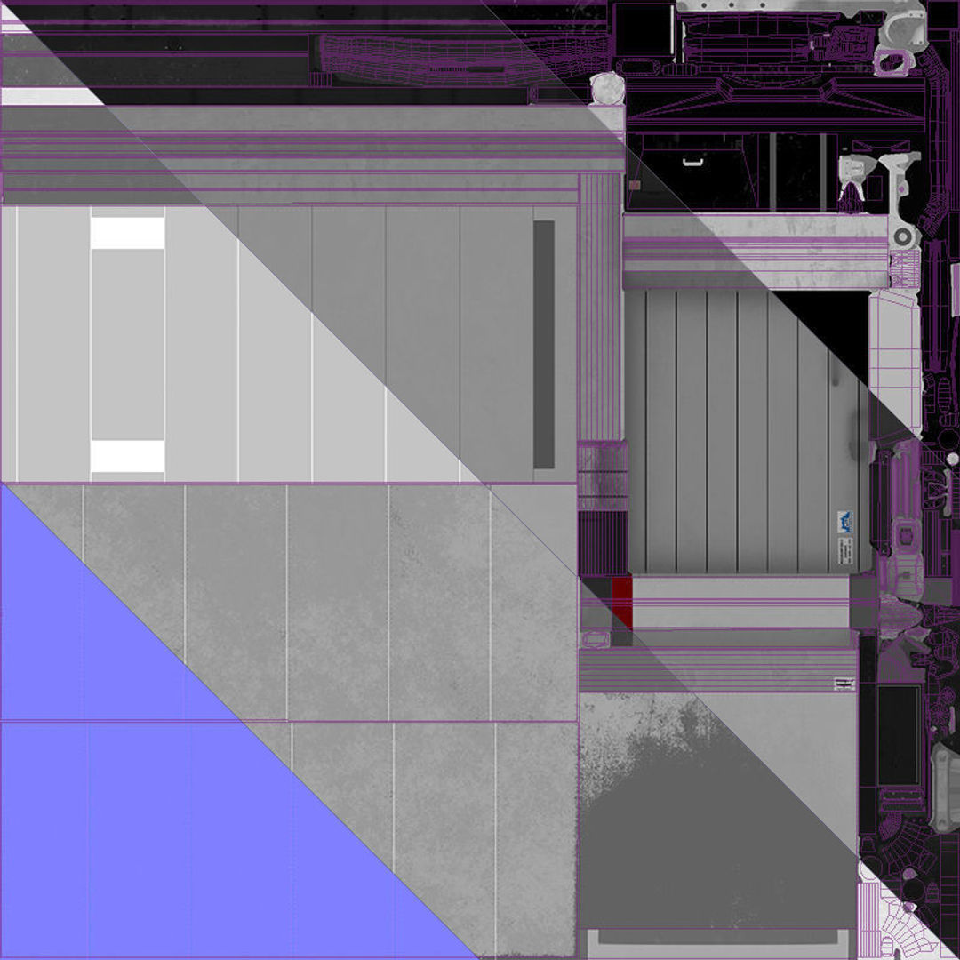 Express box truck Low-poly 3D model_24