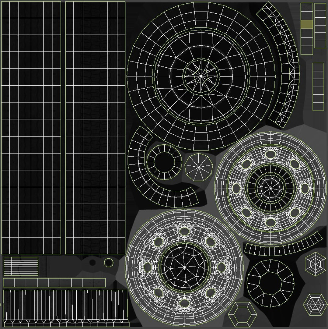 Express box truck Low-poly 3D model_23