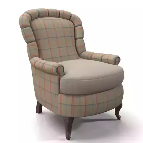 Brunschwig and Fils Plaid Club Arm Chair PBR