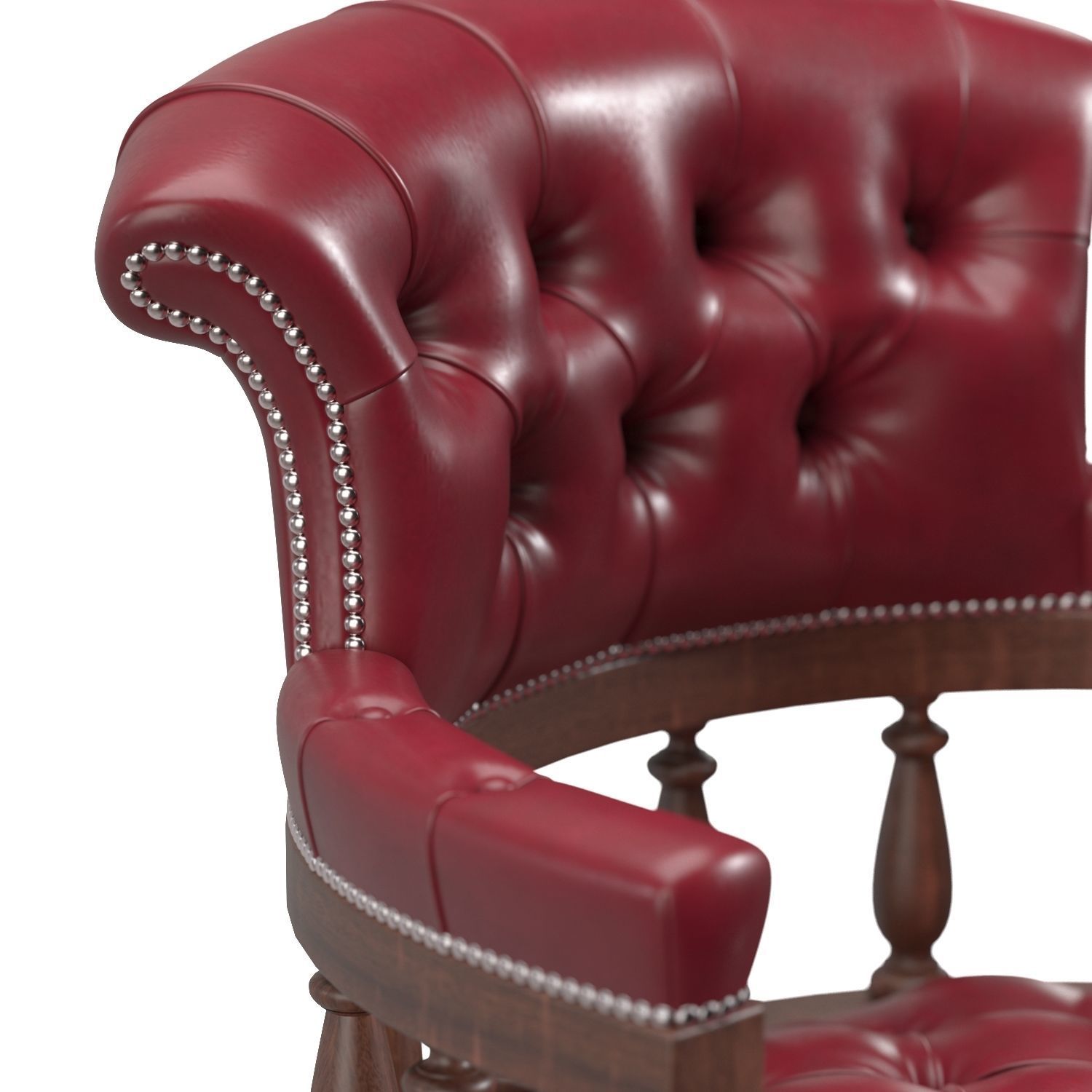 Captains Desk Chair Gamay PBR 3D model_3