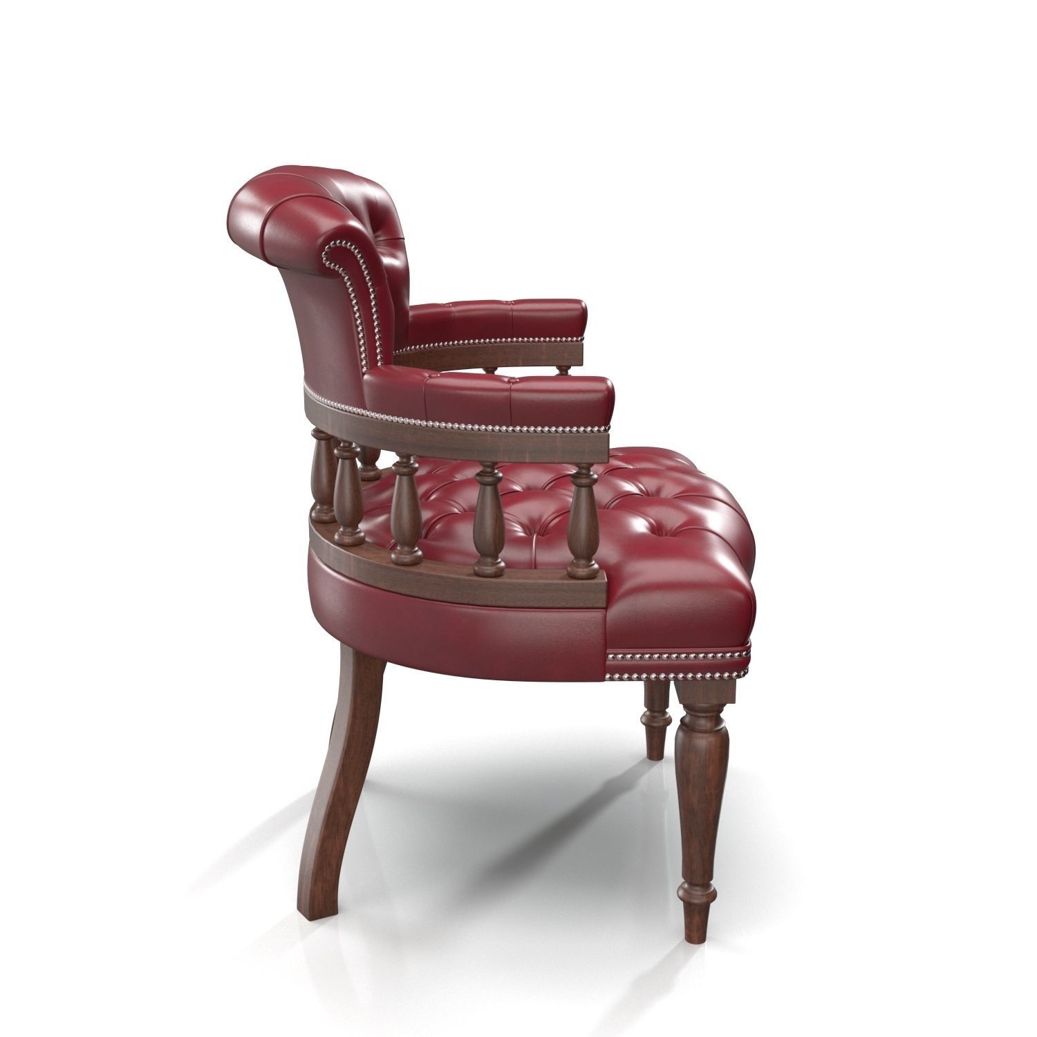 Captains Desk Chair Gamay PBR 3D model_1