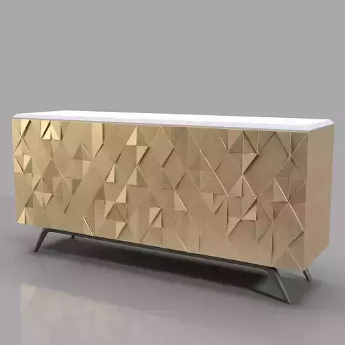Gold Triangular Cabinet PBR