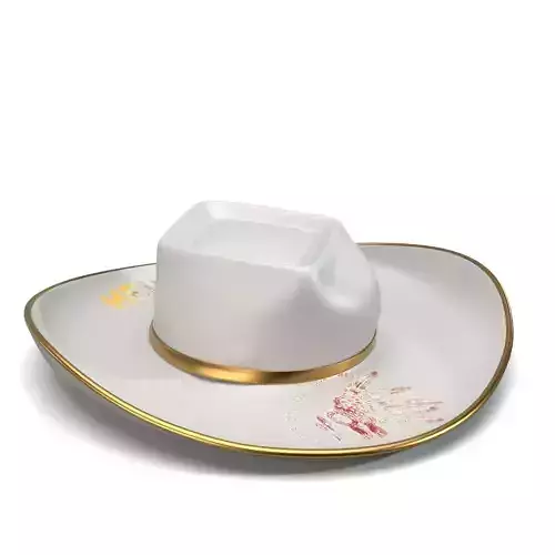 Hat 22 K Gold Western Ranching Decor