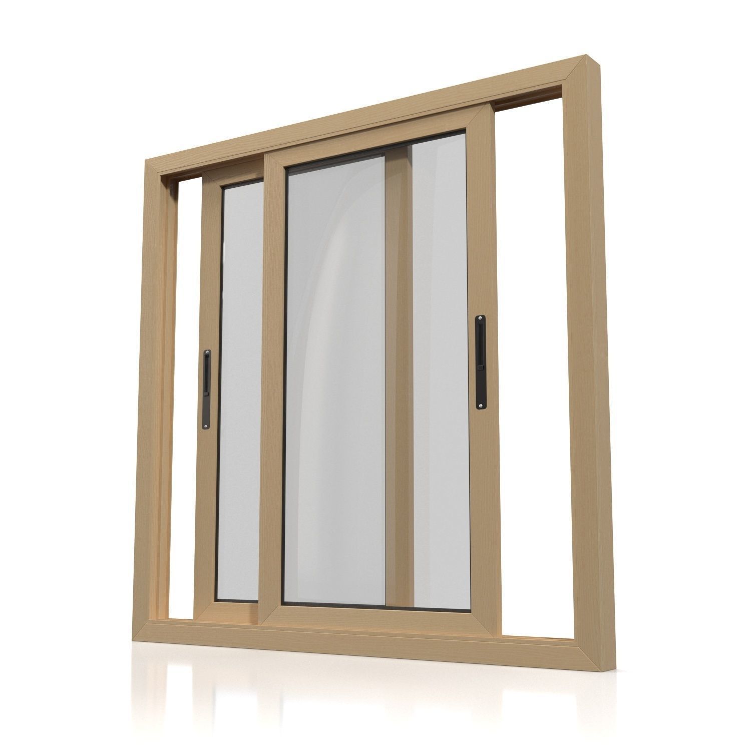 Horizontal Sliding Windows PBR 3D model_2