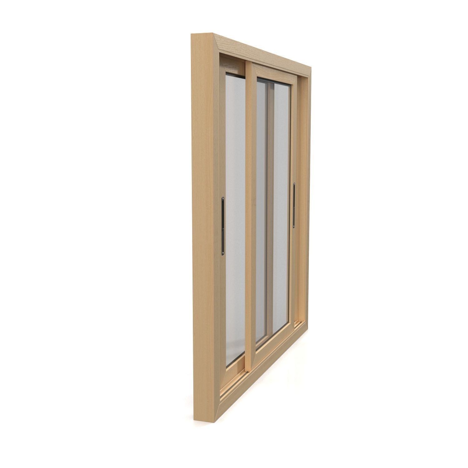 Horizontal Sliding Windows PBR 3D model_1