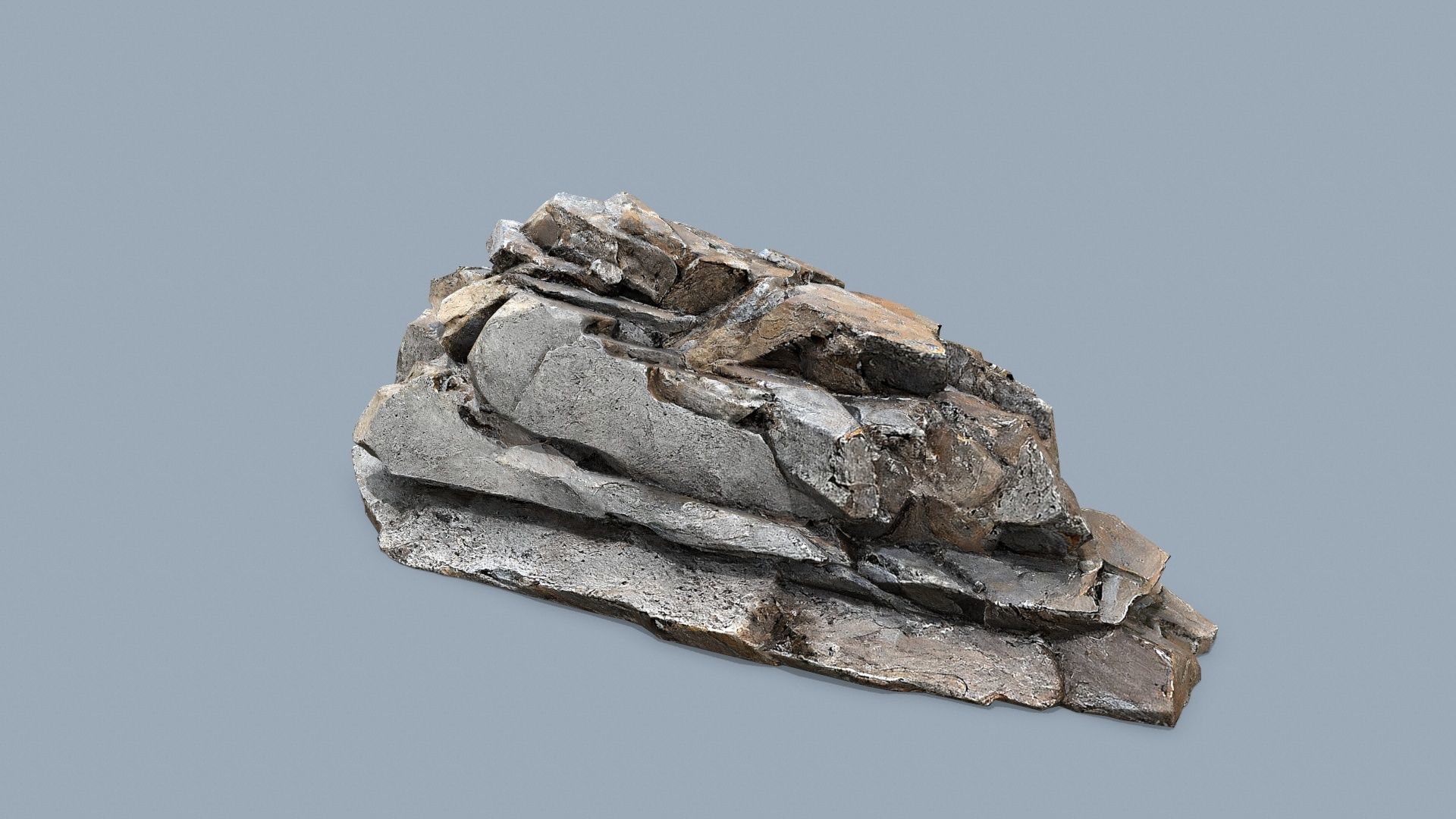 desert rocks Low-poly 3D model_7