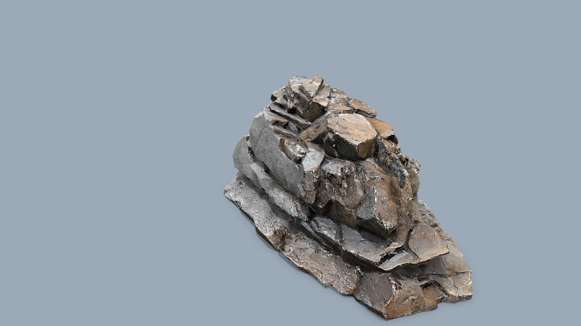 desert rocks Low-poly 3D model_6