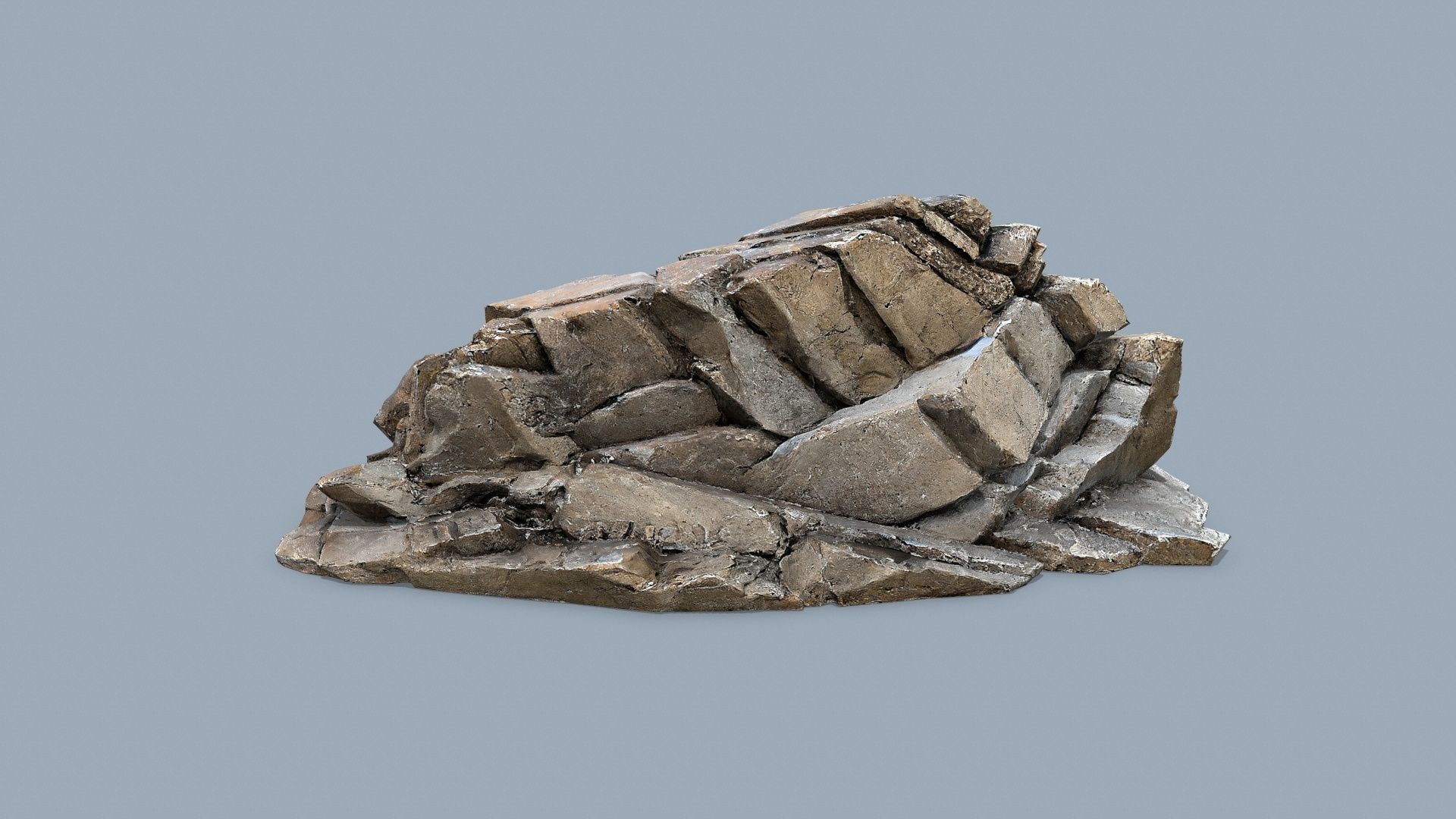 desert rocks Low-poly 3D model_3