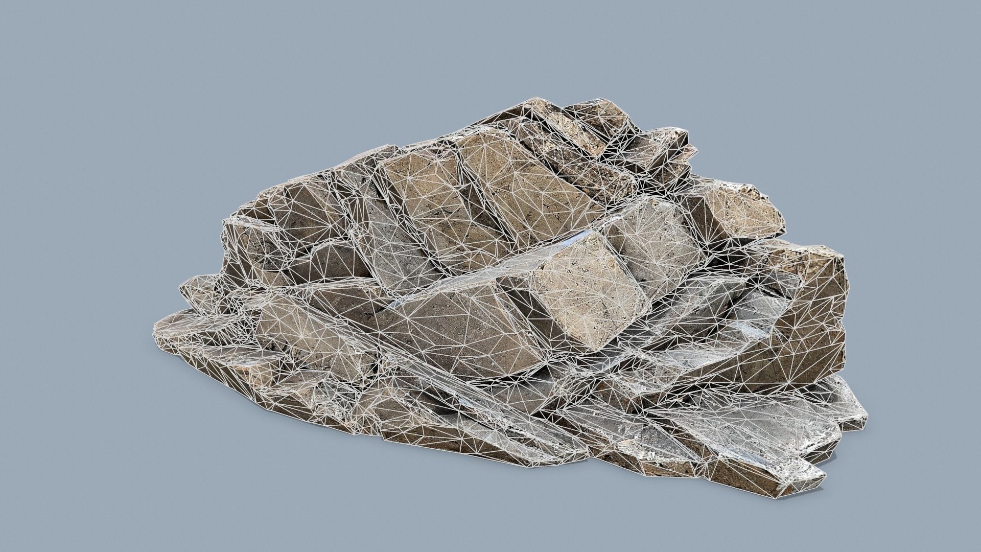 desert rocks Low-poly 3D model_12