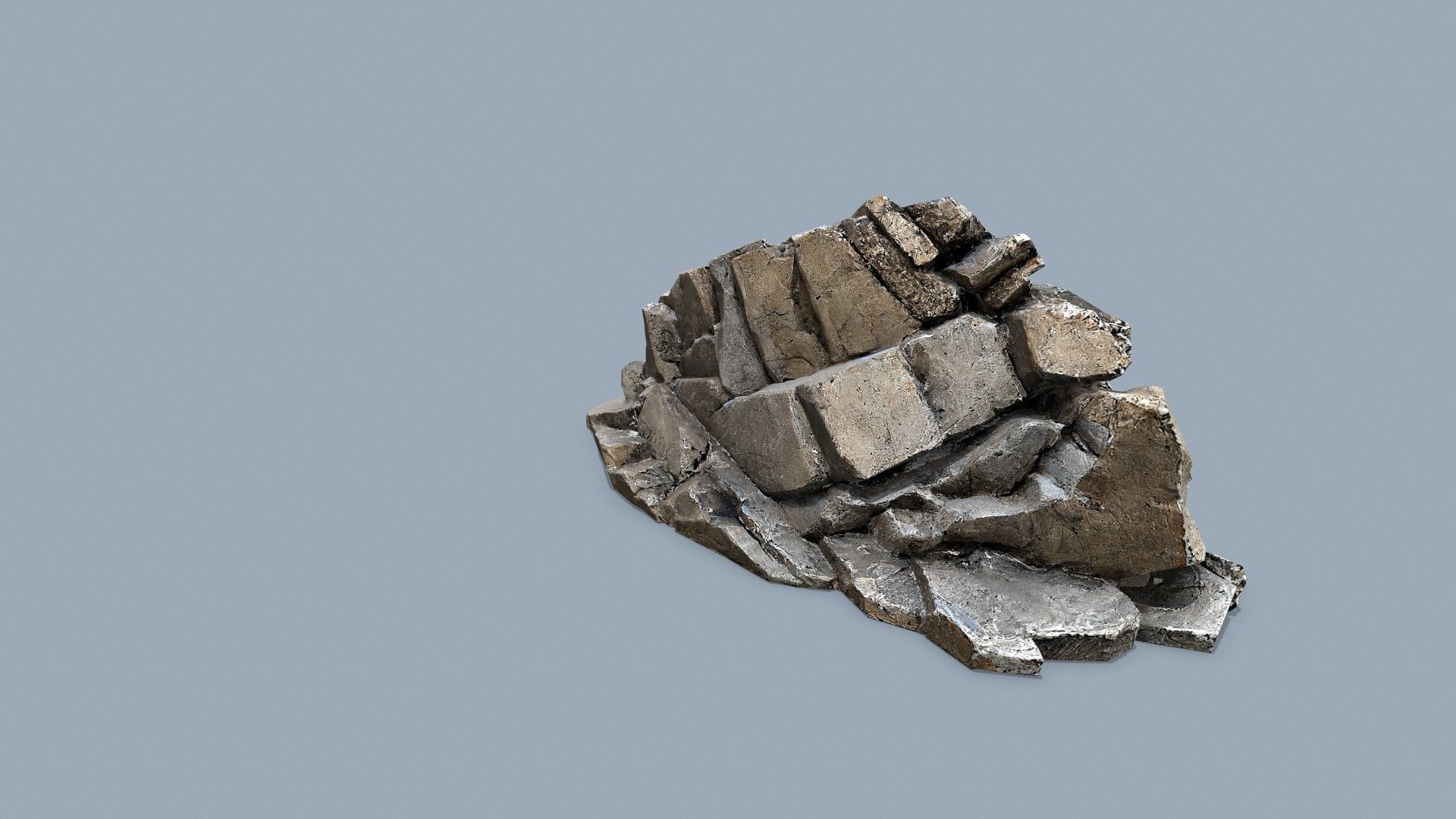 desert rocks Low-poly 3D model_11