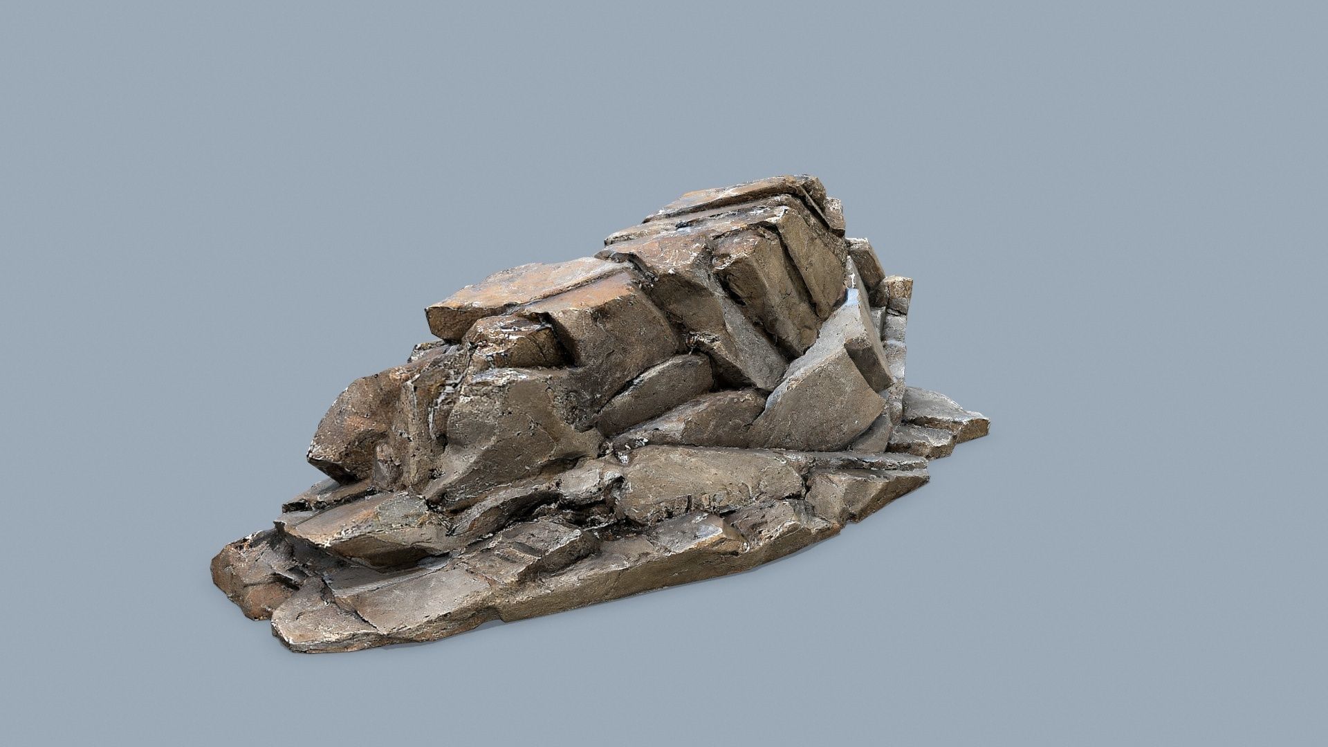 desert rocks Low-poly 3D model_4