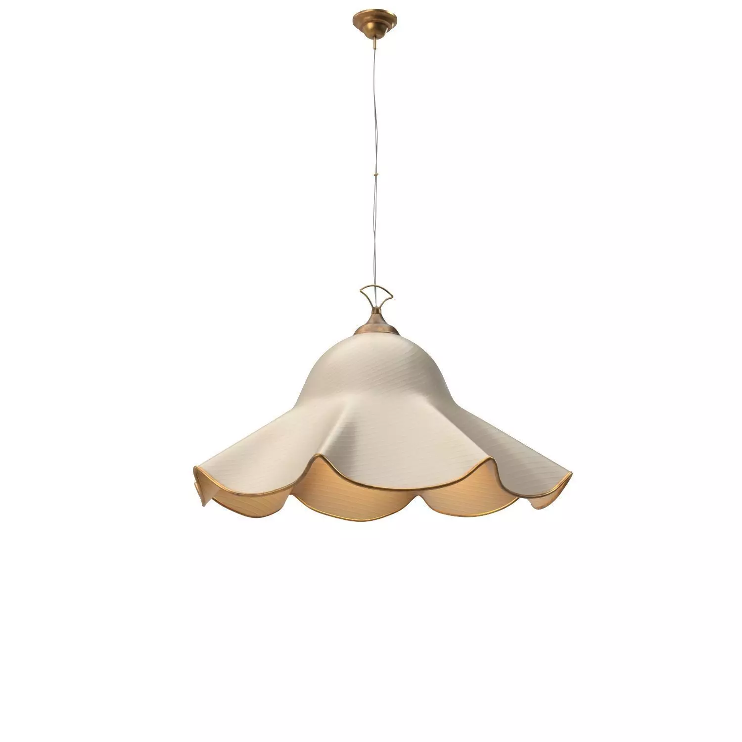 Italian Chandelier Handkerchief Murano Glass Incamiciato PBR 3D model_0