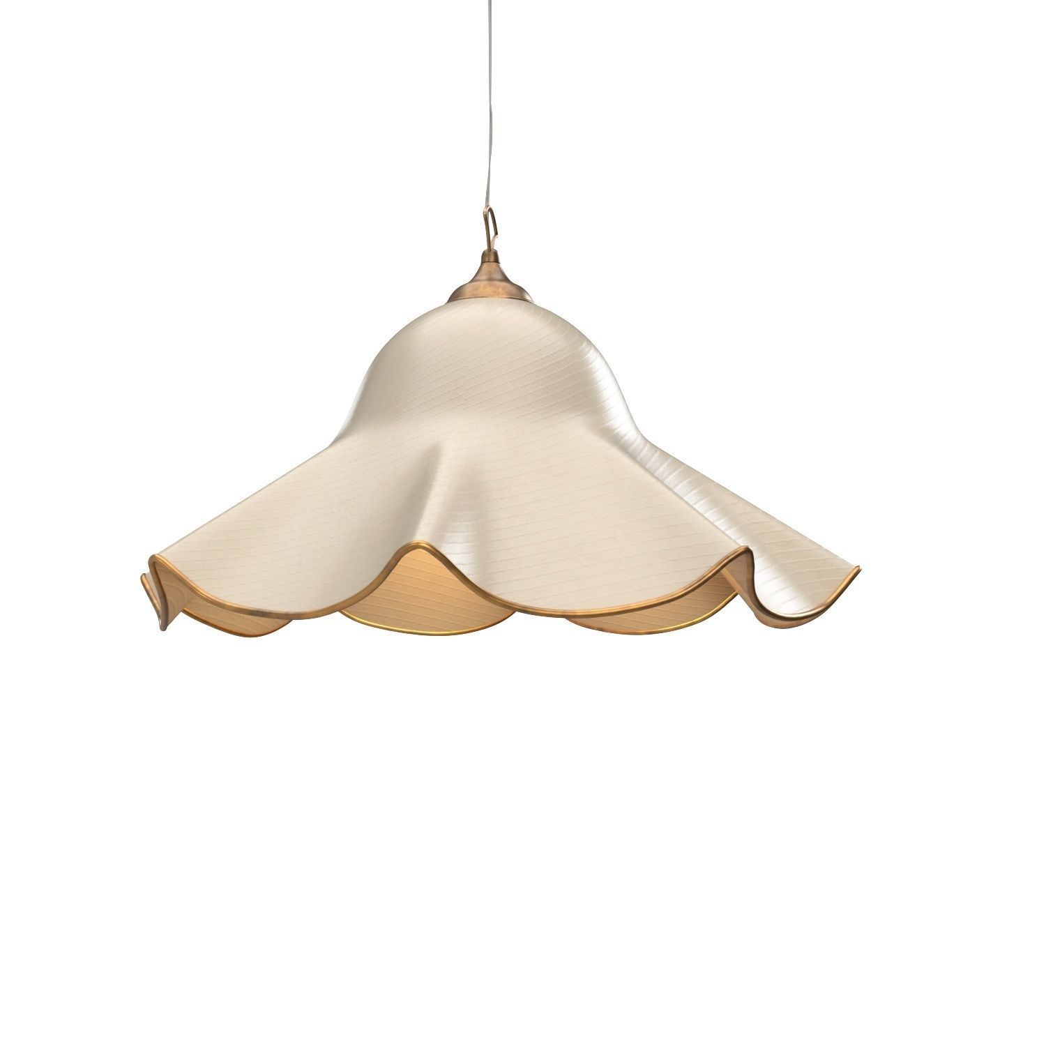 Italian Chandelier Handkerchief Murano Glass Incamiciato PBR 3D model_1