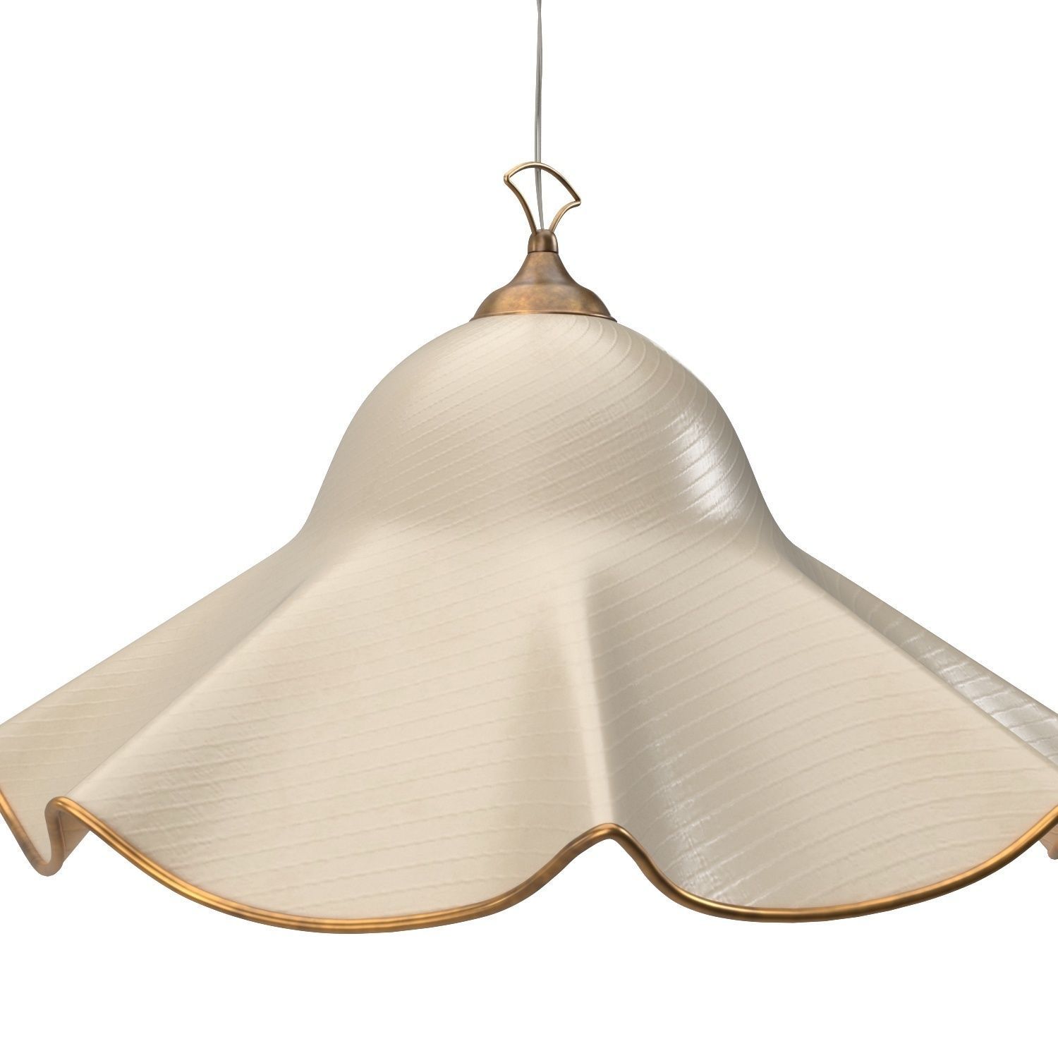 Italian Chandelier Handkerchief Murano Glass Incamiciato PBR 3D model_3