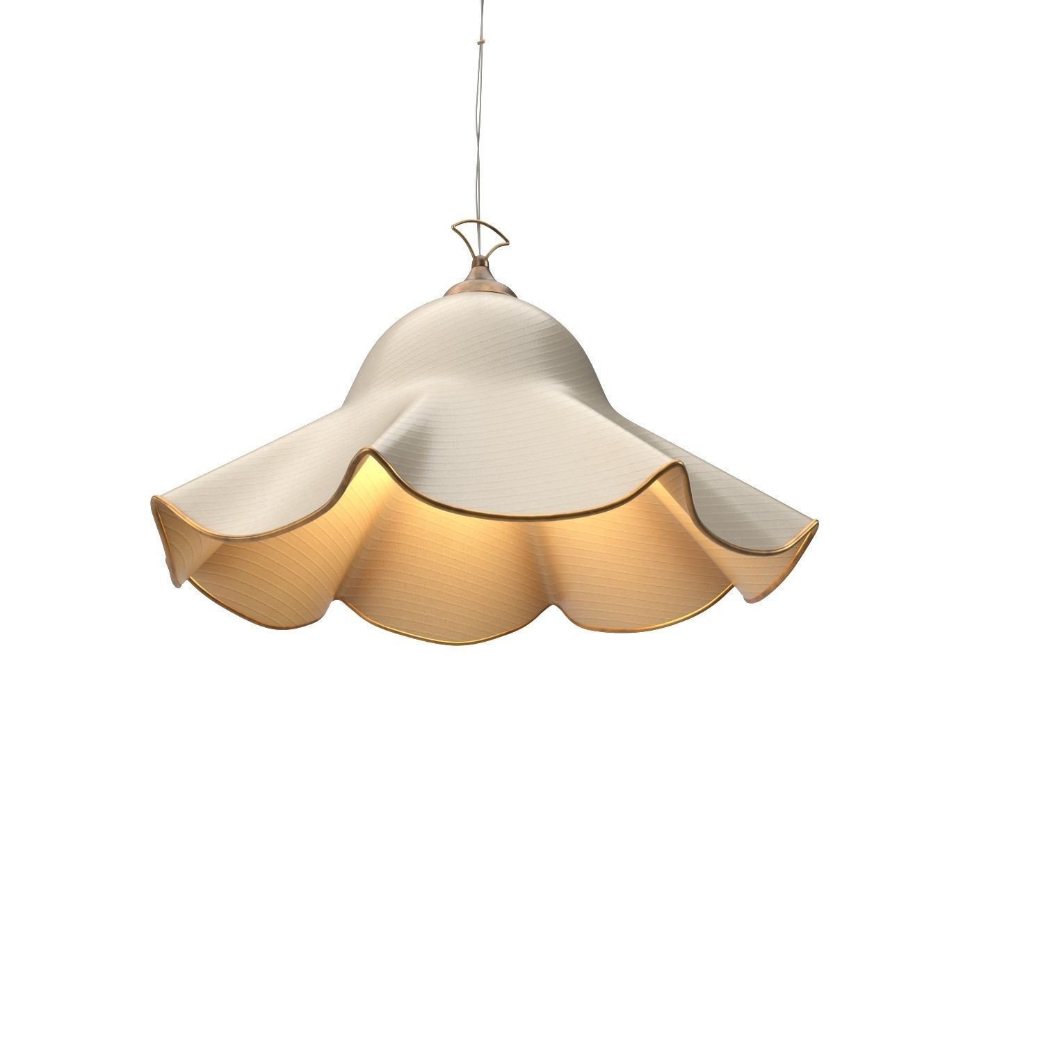 Italian Chandelier Handkerchief Murano Glass Incamiciato PBR 3D model_2