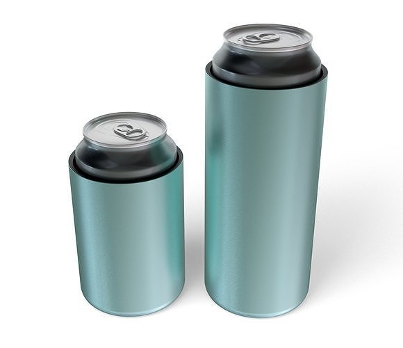 Cans with Coolers 330ml 500ml  3D model
