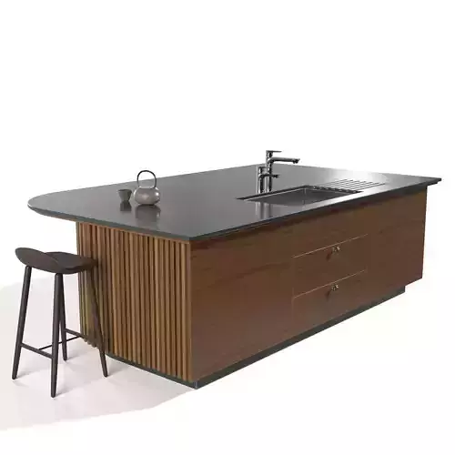 Kitchen Island Countertop 02 PBR