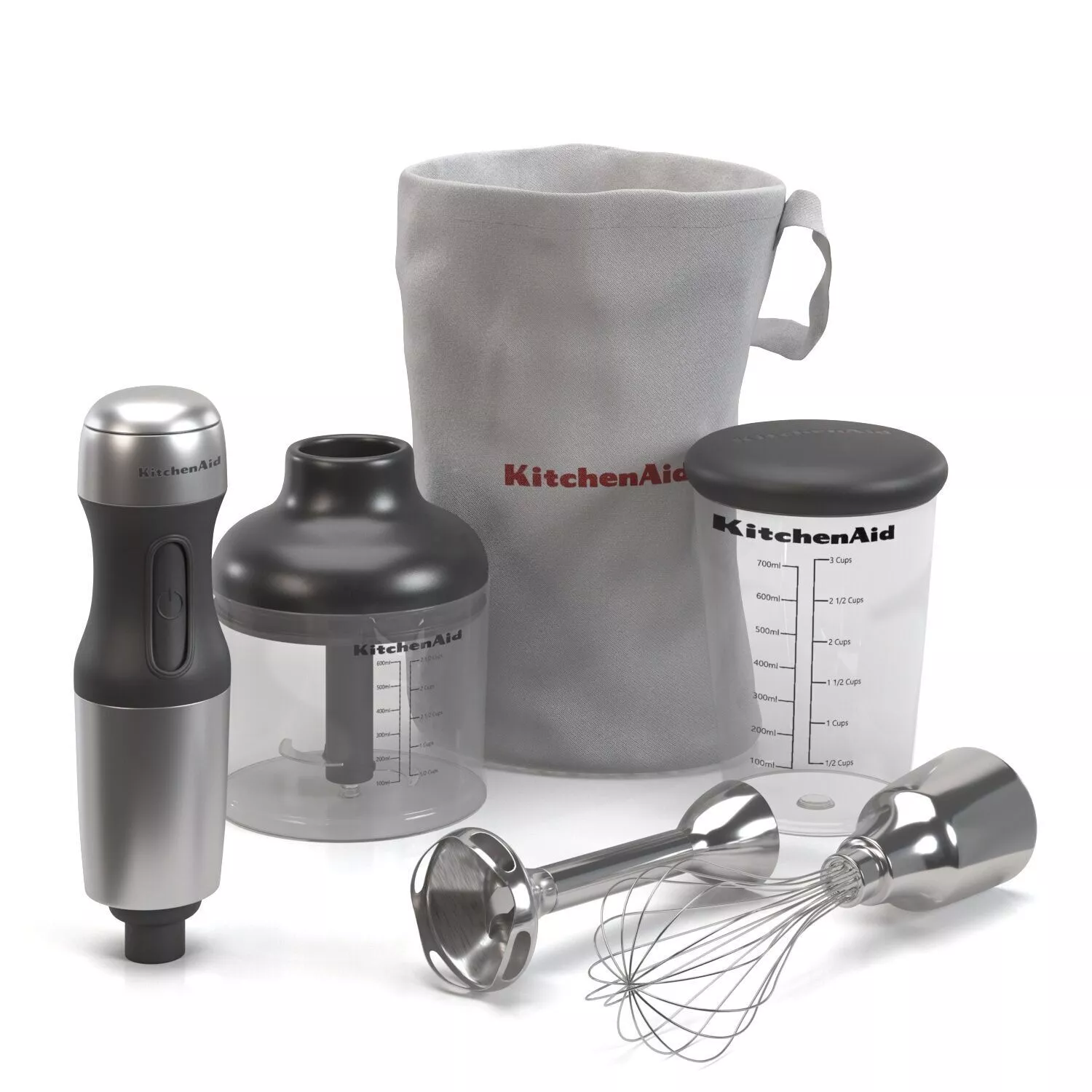 KitchenAid KHB2351CU 3 Speed Hand Blender PBR 3D model