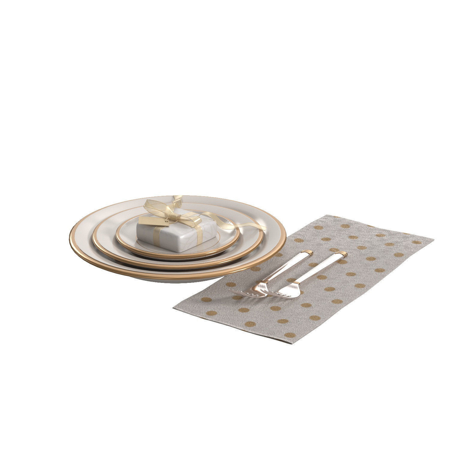 Lenox Eternal 5 Piece Place Setting PBR 3D model_4