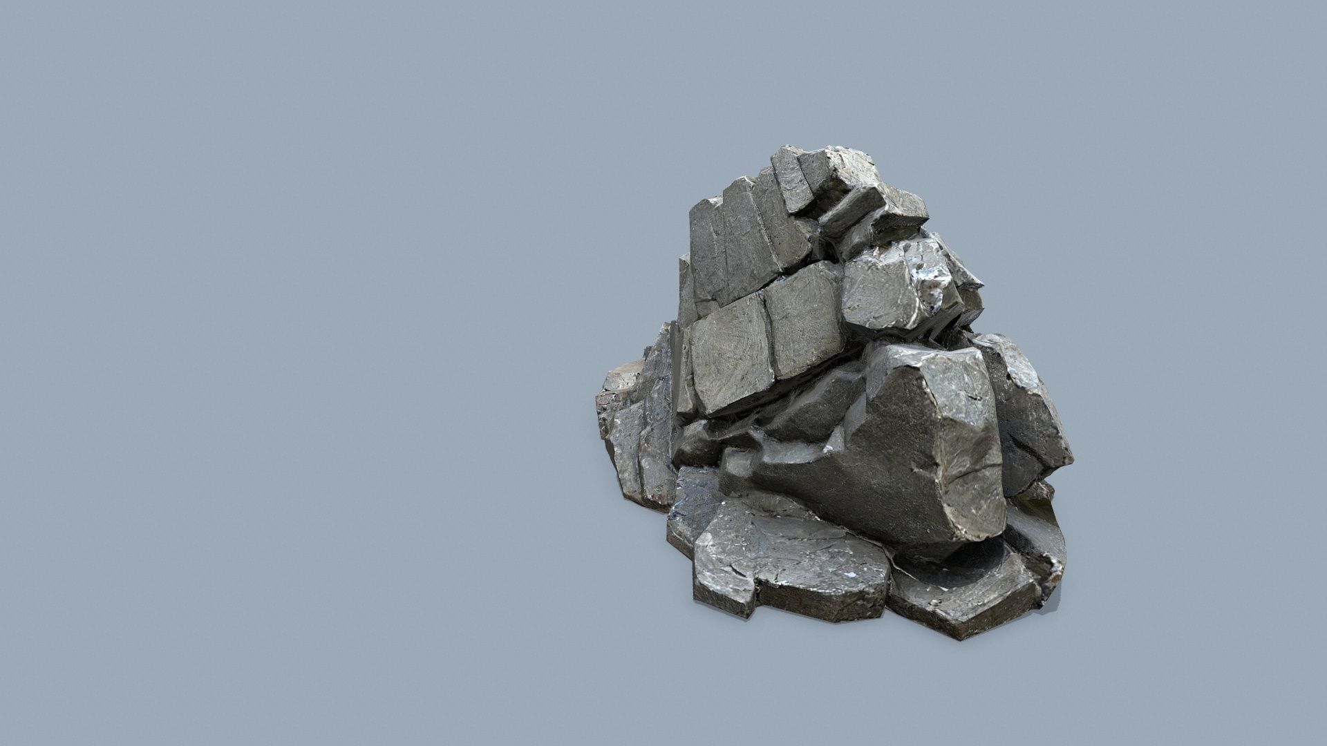 cliff rocks   Low-poly 3D model_11