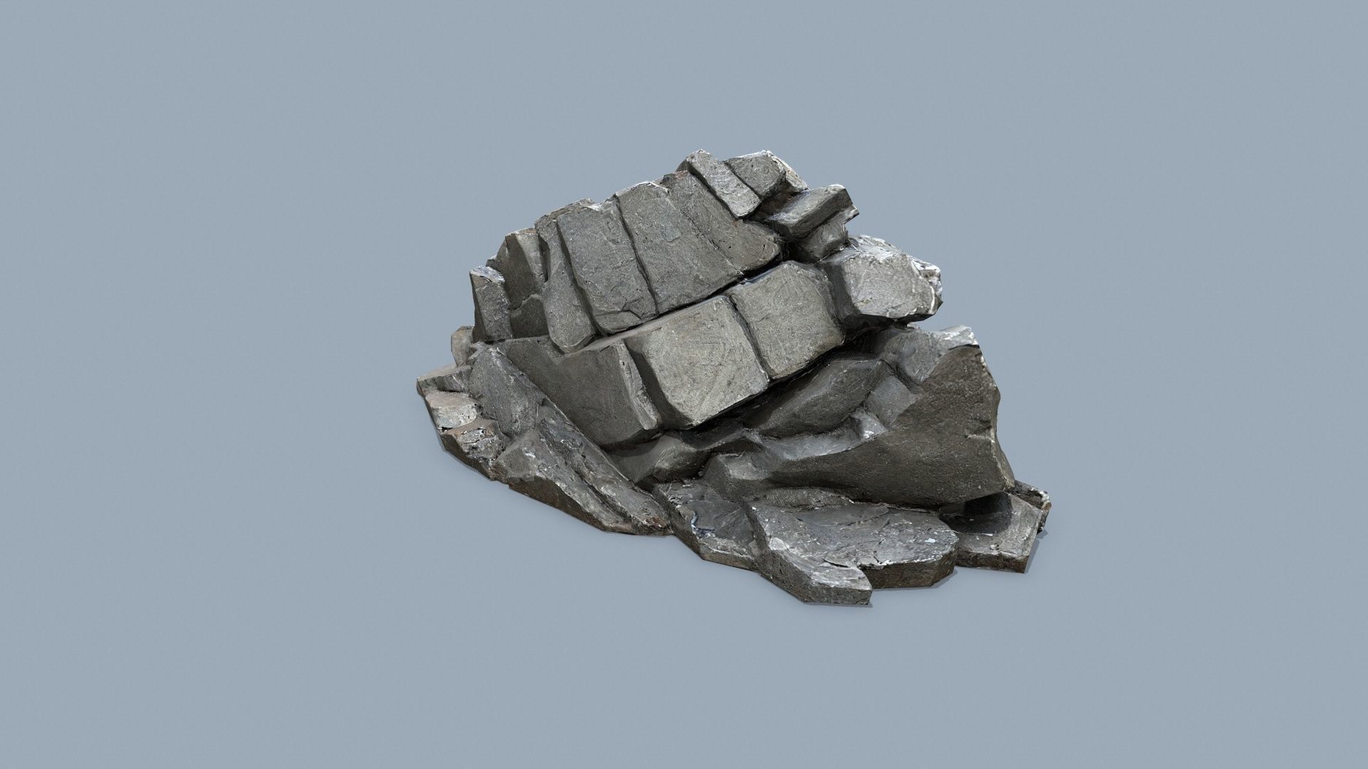 cliff rocks   Low-poly 3D model_12
