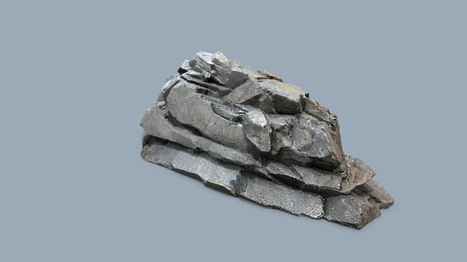 cliff rocks   Low-poly 3D model_7