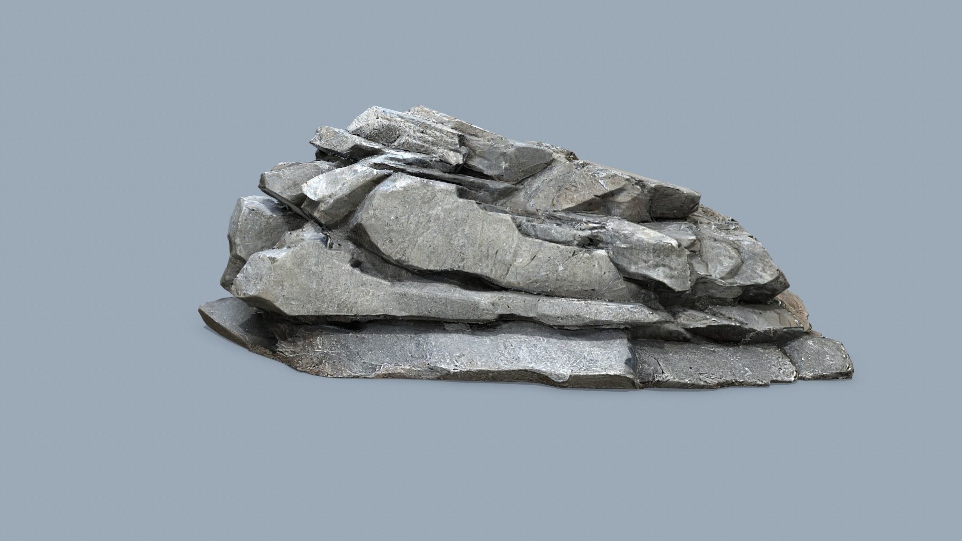 cliff rocks   Low-poly 3D model_8