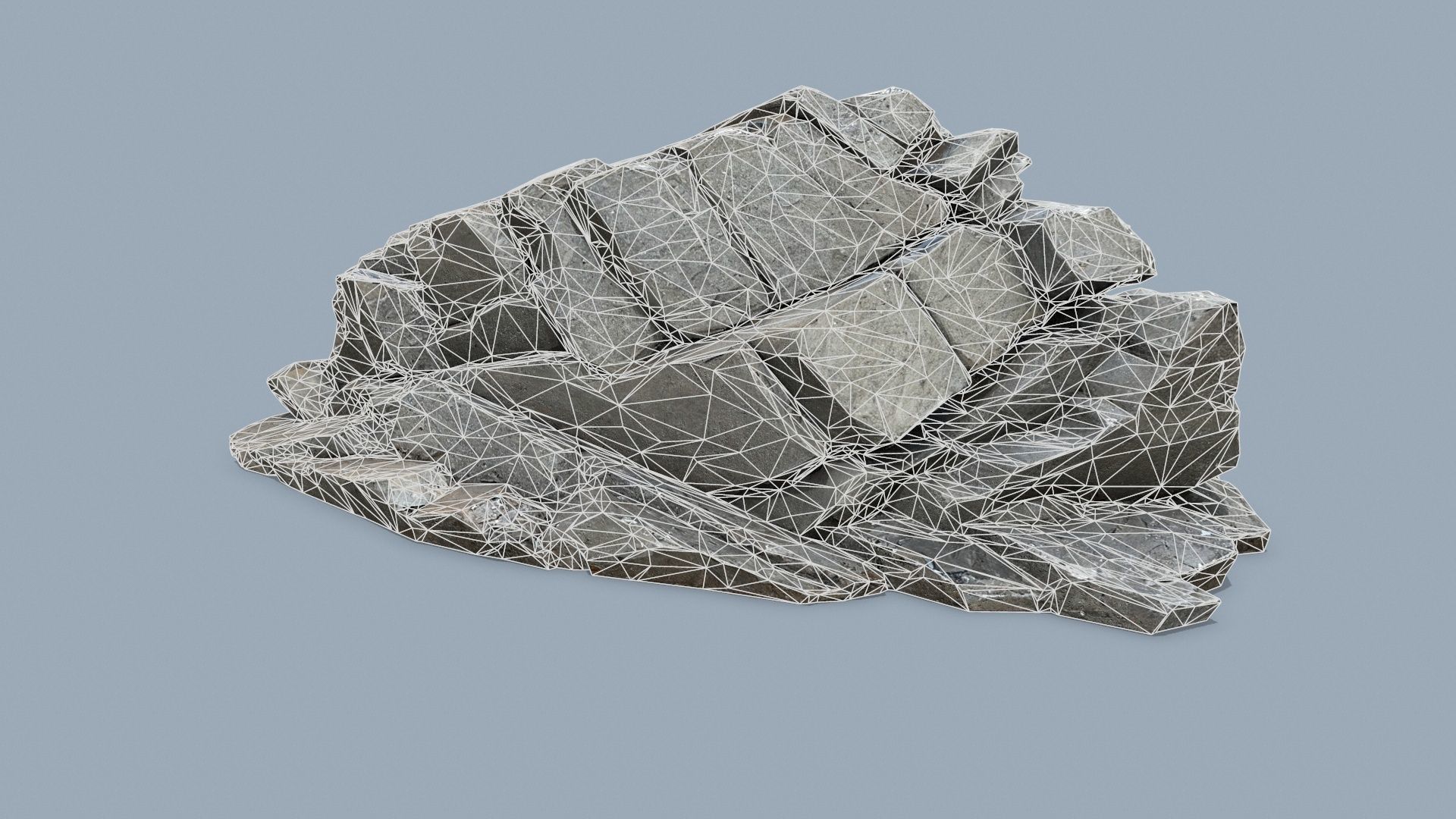cliff rocks   Low-poly 3D model_13