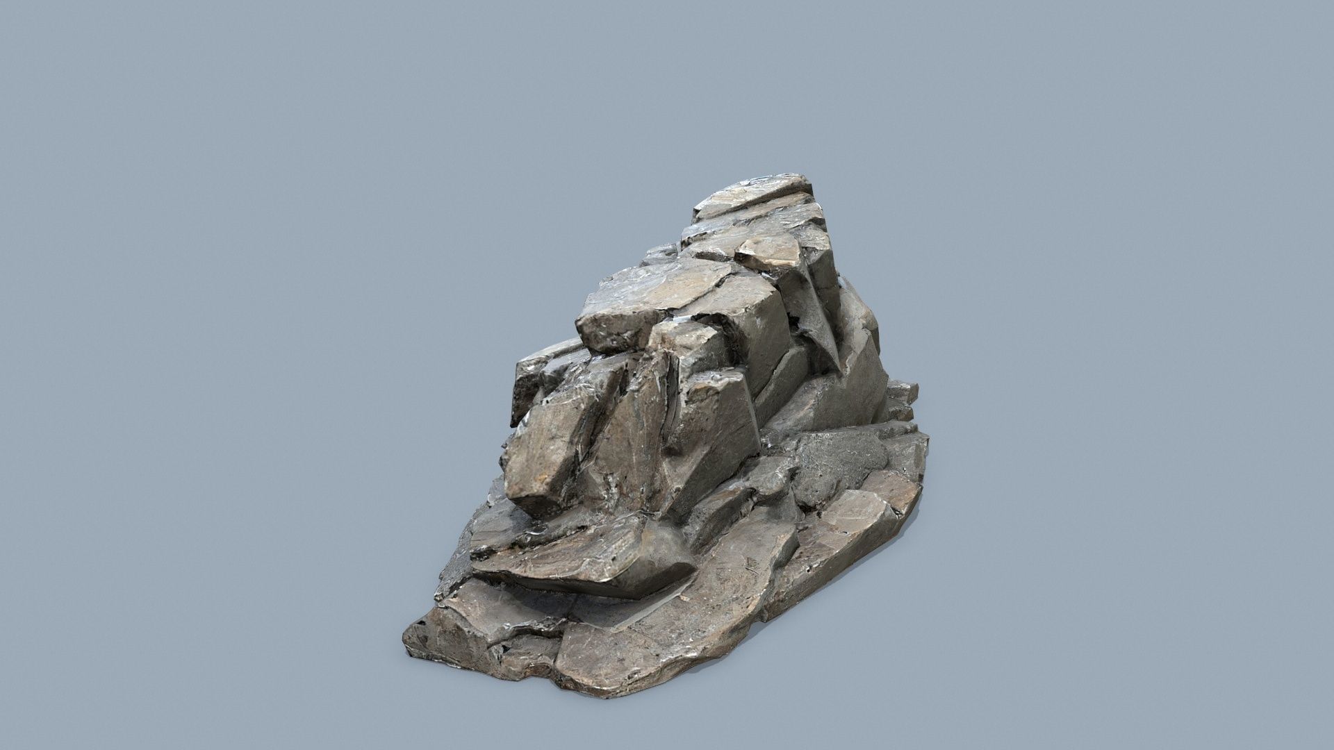 cliff rocks   Low-poly 3D model_5